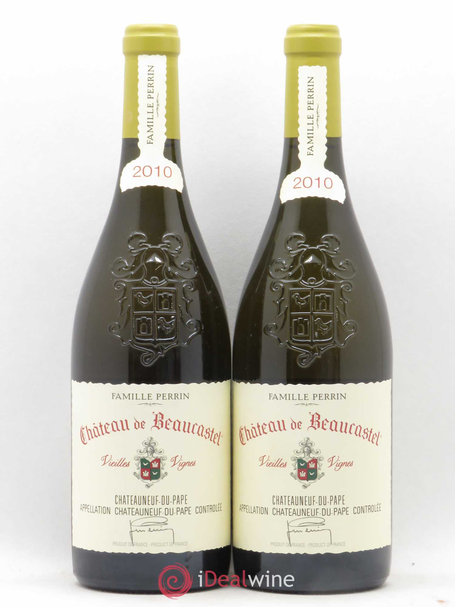 Châteauneuf-du-Pape Château de Beaucastel Vieilles vignes Roussanne Famille Perrin 2010 - Lot de 2 bouteilles - 0