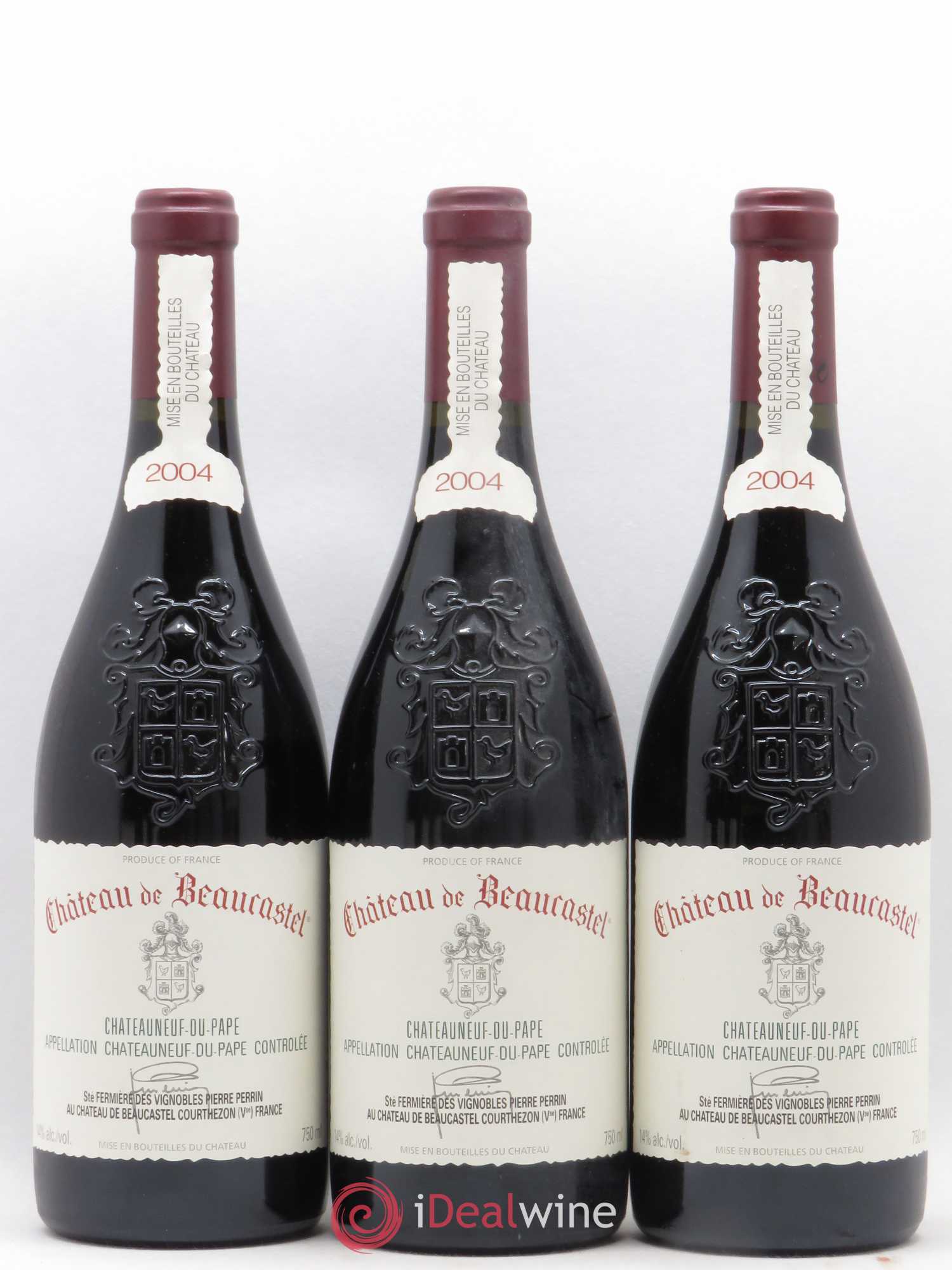 Châteauneuf-du-Pape Château de Beaucastel Famille Perrin 2004 - Lot de 6 bouteilles - 1