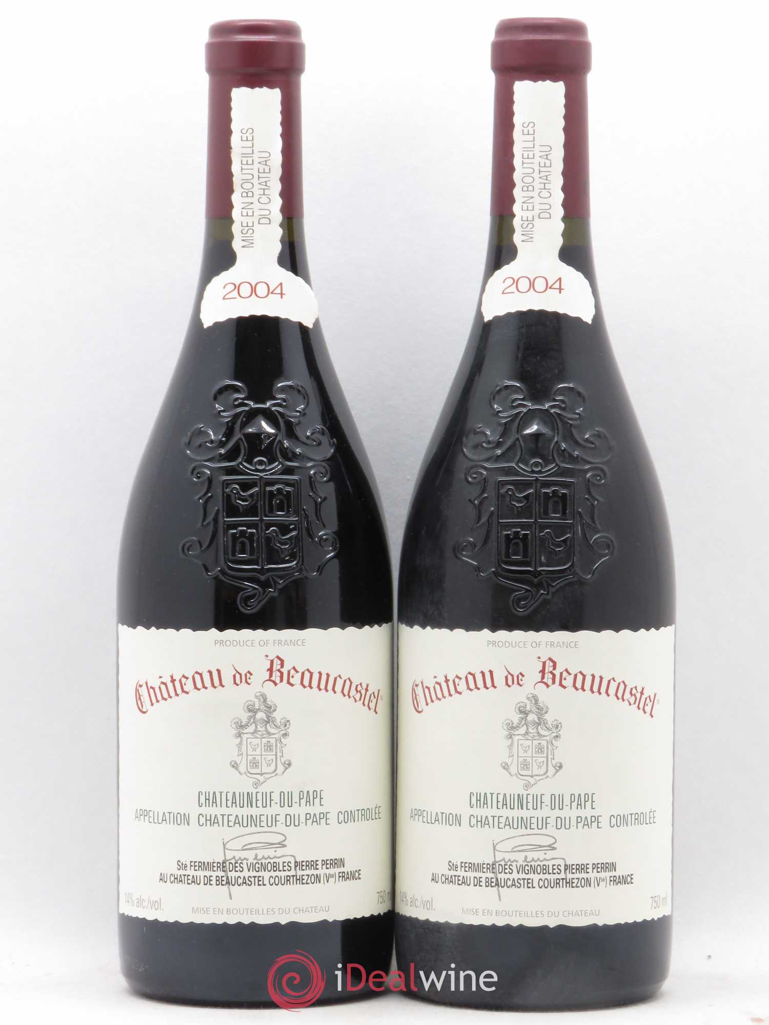 Châteauneuf-du-Pape Château de Beaucastel Famille Perrin 2004 - Lot de 2 bouteilles - 0