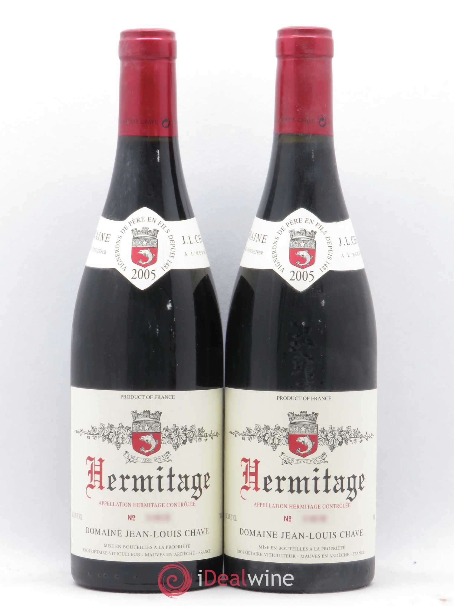 Hermitage Jean-Louis Chave 2005 - Lot de 2 bouteilles - 0