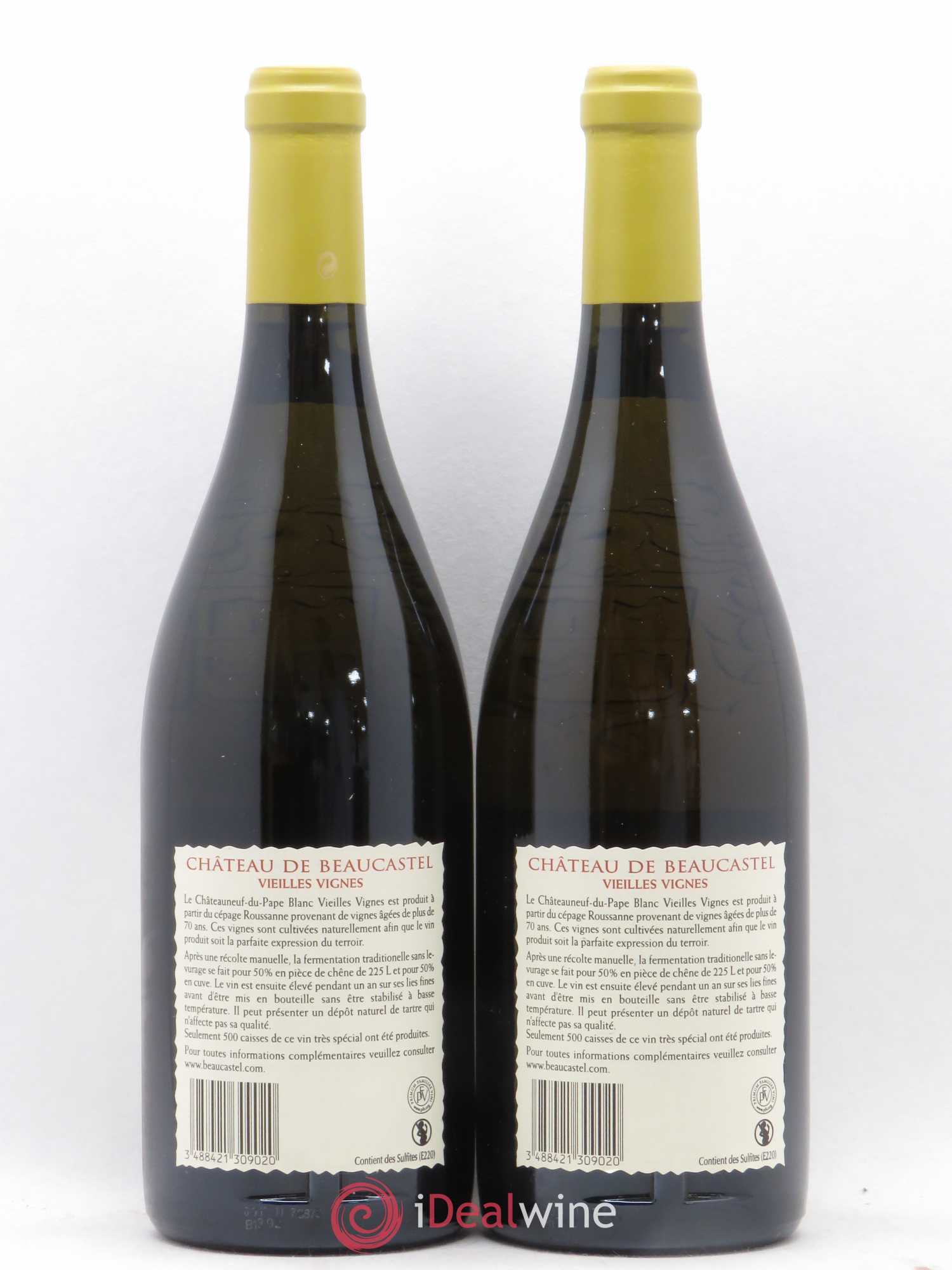 Châteauneuf-du-Pape Château de Beaucastel Vieilles vignes Roussanne Famille Perrin 2009 - Lot de 2 bouteilles - 1