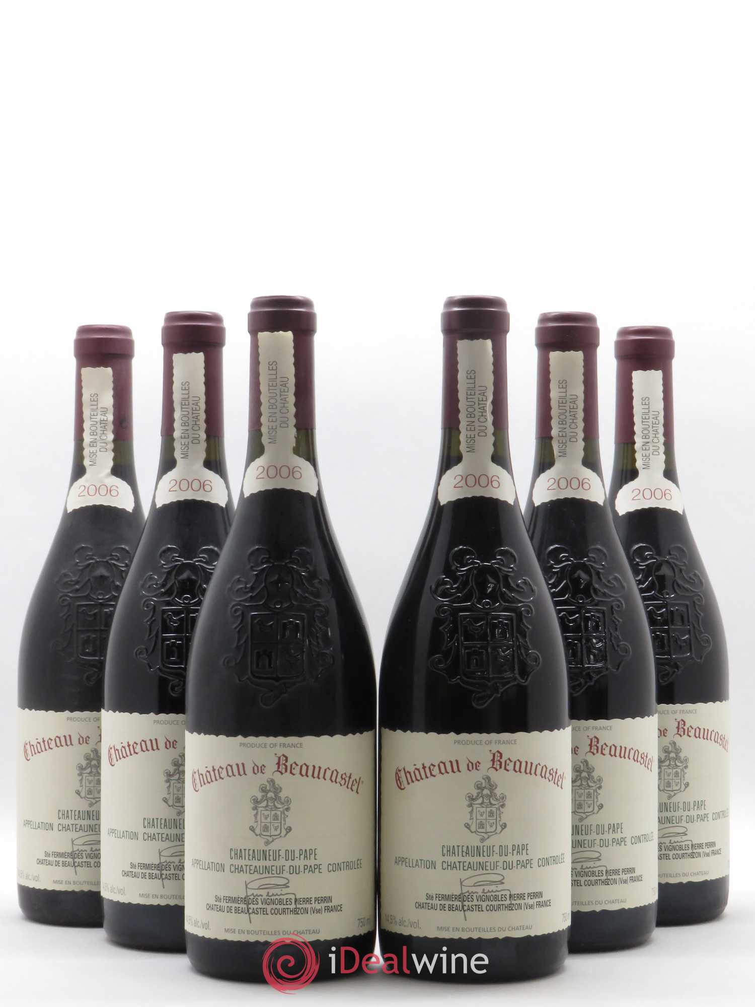 Châteauneuf-du-Pape Château de Beaucastel Famille Perrin 2006 - Lot de 6 bouteilles - 0