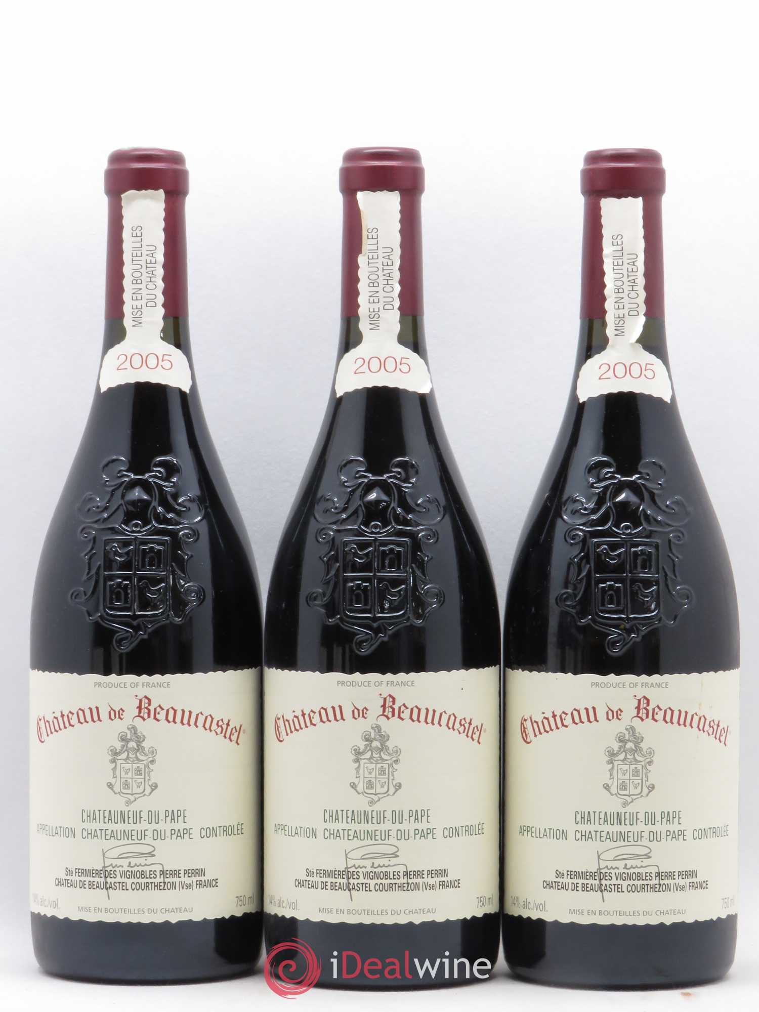 Châteauneuf-du-Pape Château de Beaucastel Famille Perrin 2005 - Lot de 6 bouteilles - 1