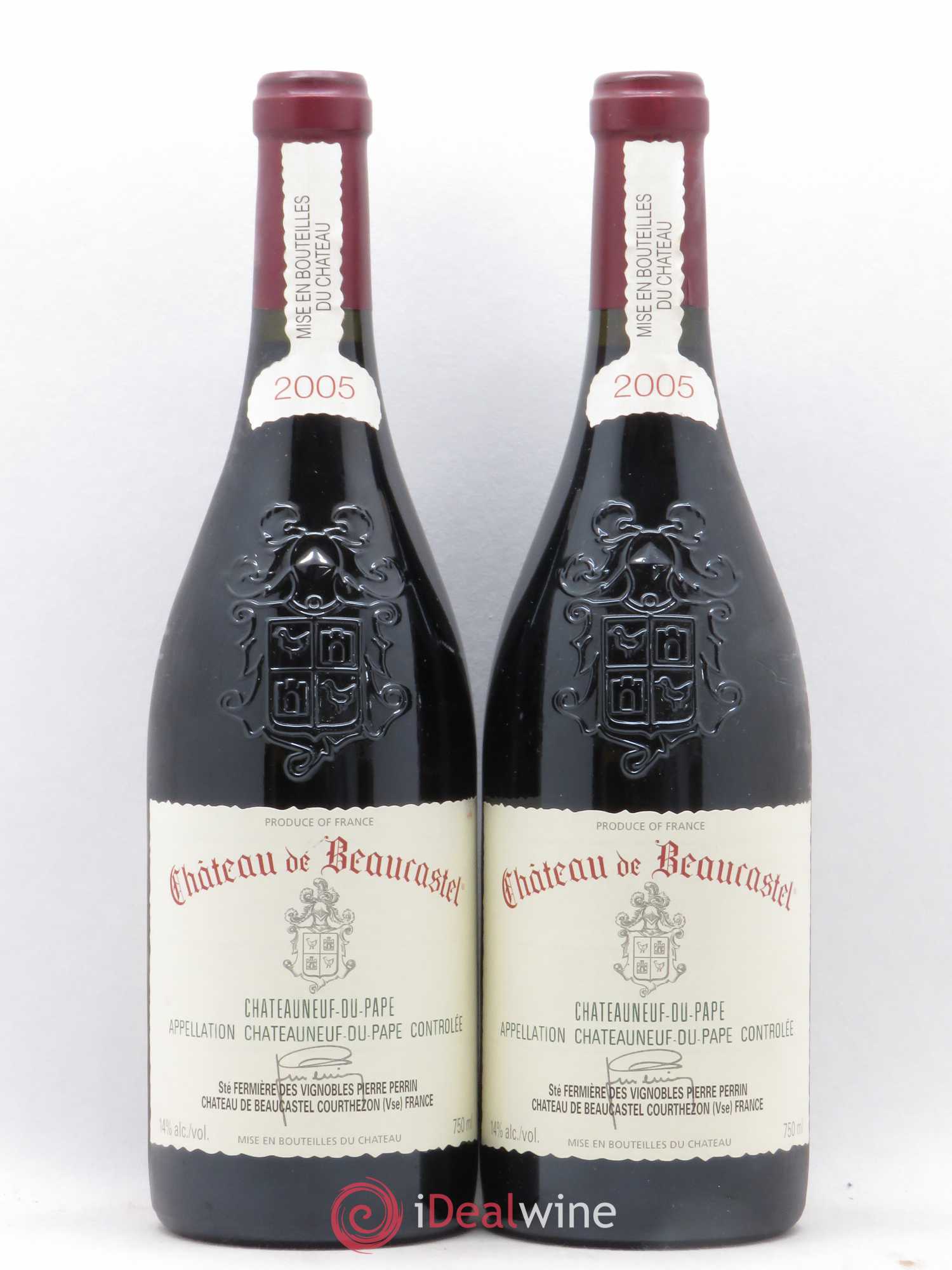 Châteauneuf-du-Pape Château de Beaucastel Famille Perrin 2005 - Lot de 2 bouteilles - 0