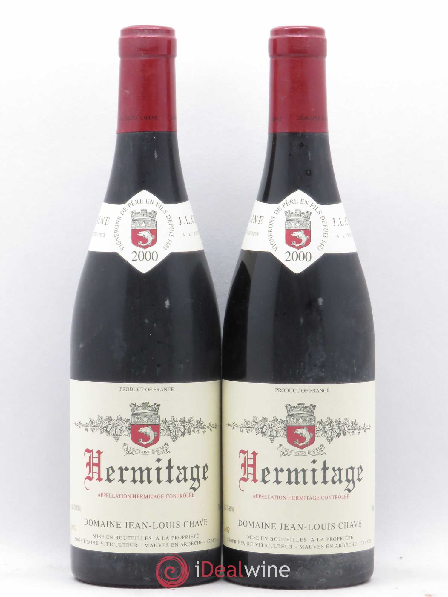 Hermitage Jean-Louis Chave 2000 - Lot de 2 bouteilles - 0