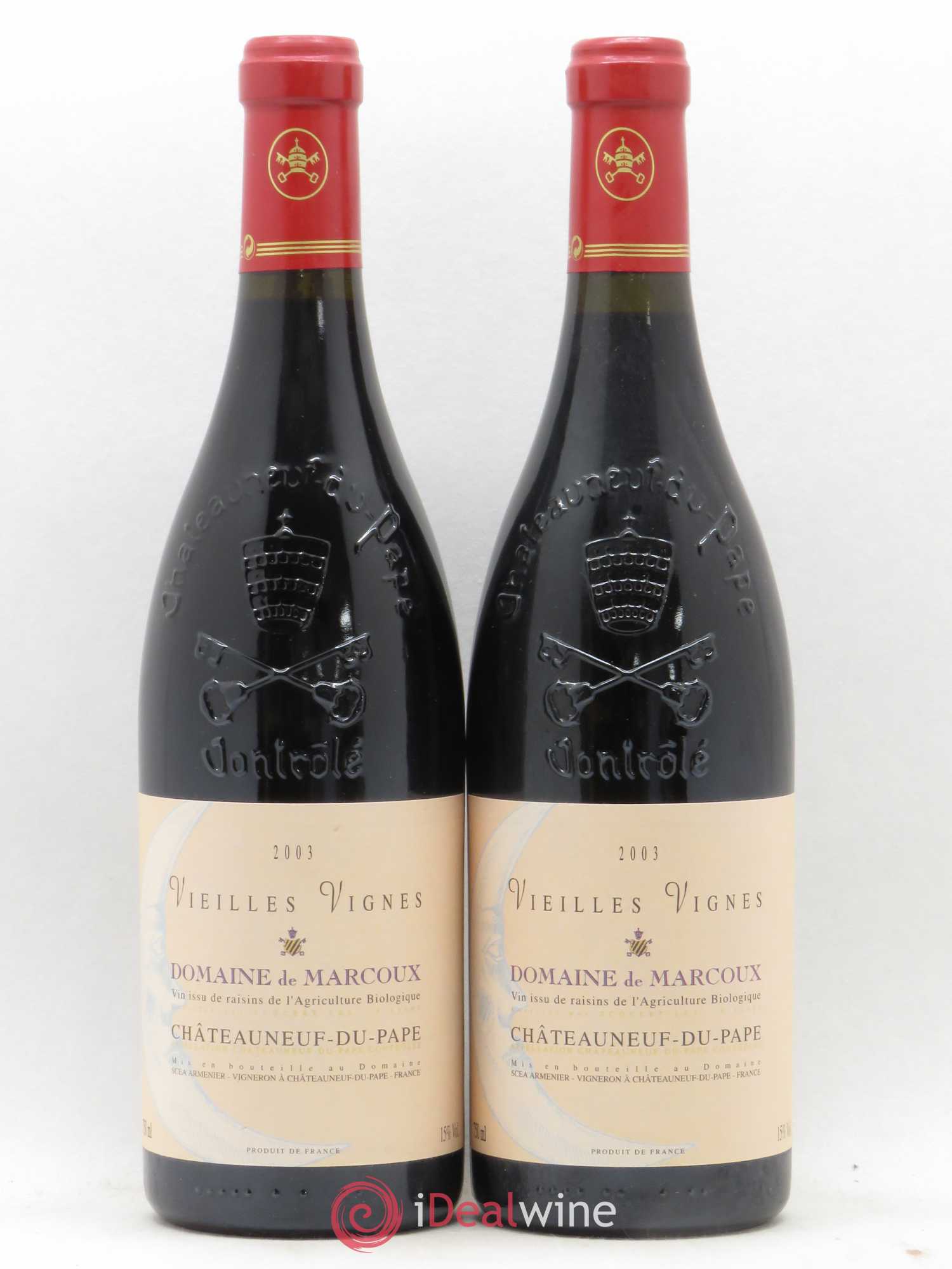 Châteauneuf-du-Pape Vieilles Vignes Marcoux (Domaine de) 2003 - Lot de 2 bouteilles - 0