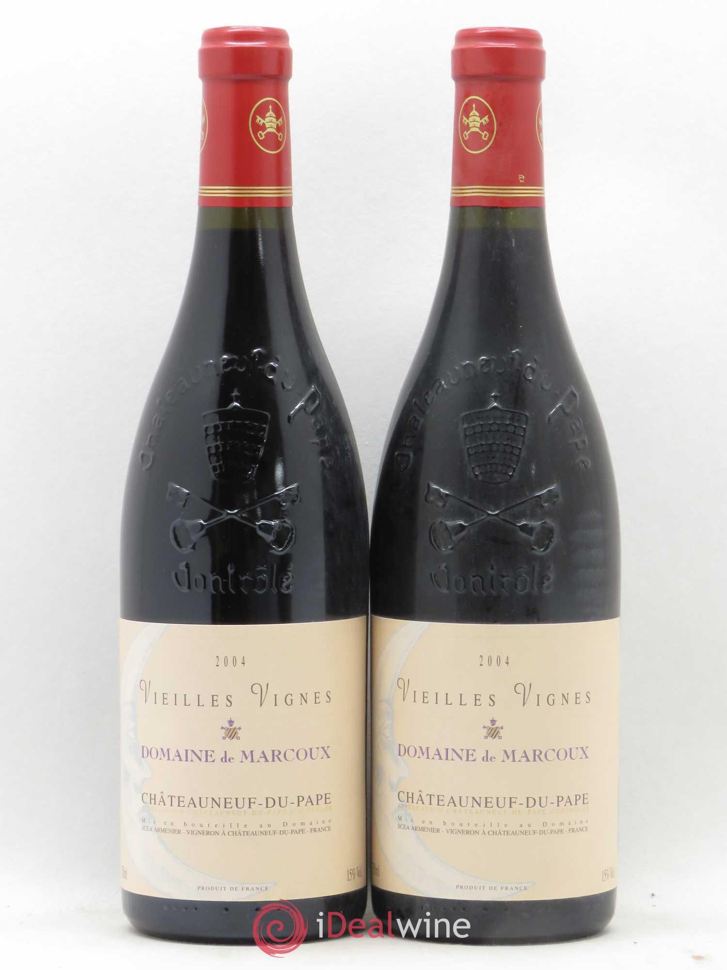 Châteauneuf-du-Pape Vieilles Vignes Marcoux (Domaine de) 2004 - Lot de 2 bouteilles - 0