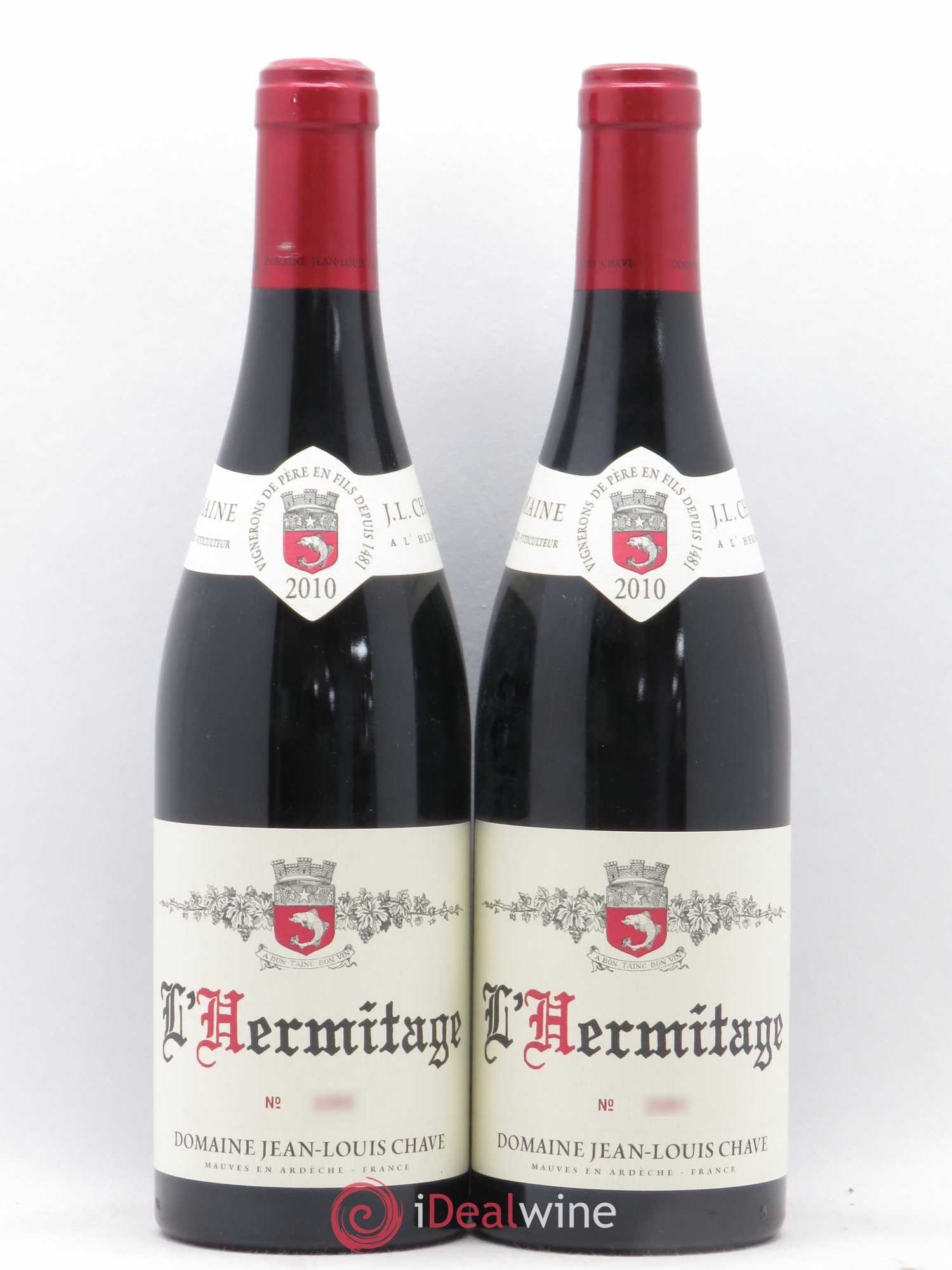 Hermitage Jean-Louis Chave 2010 - Lot de 2 bouteilles - 0