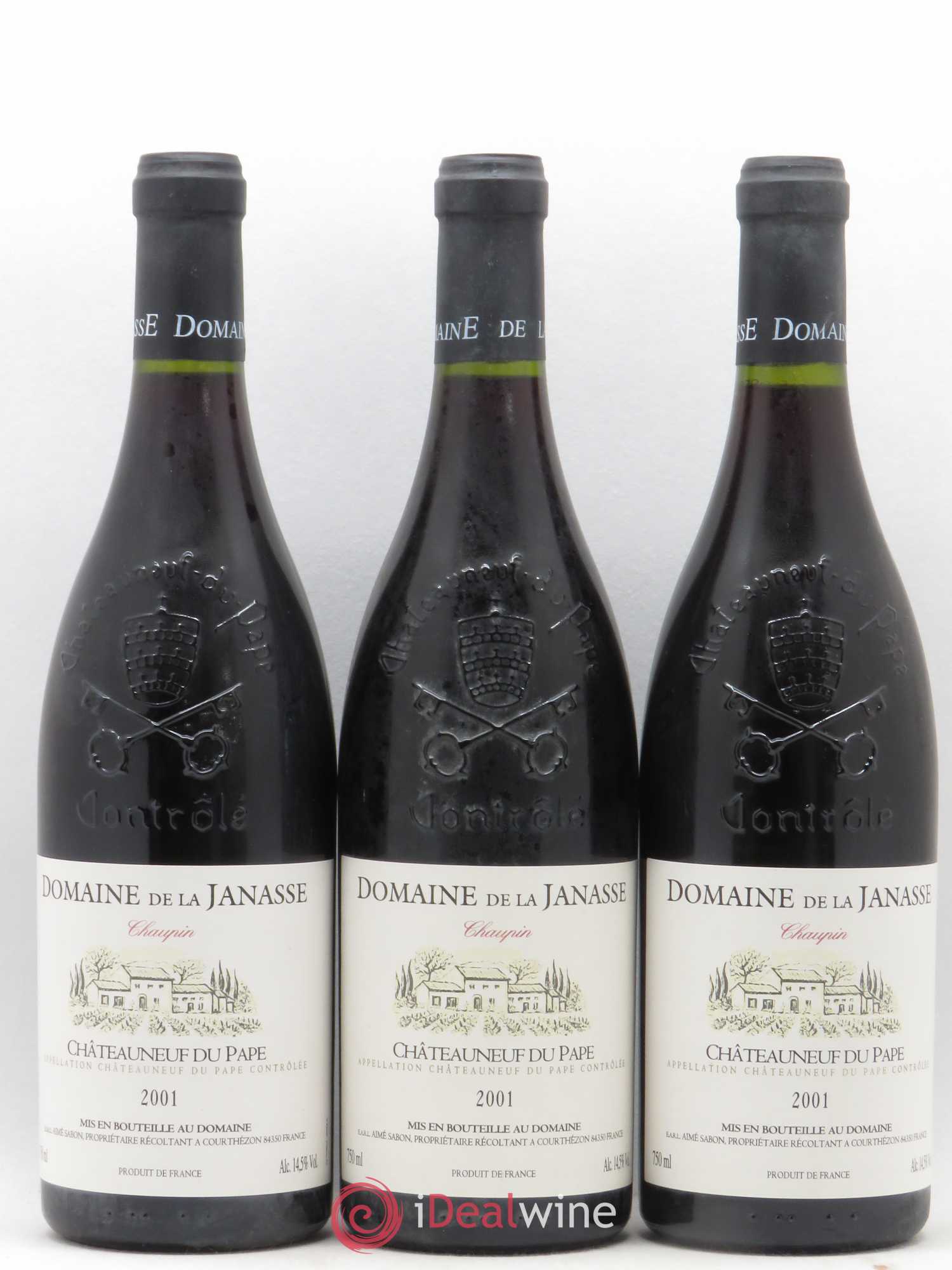 Châteauneuf-du-Pape Cuvée Chaupin La Janasse (Domaine de) 2001 - Lot de 3 bouteilles - 0