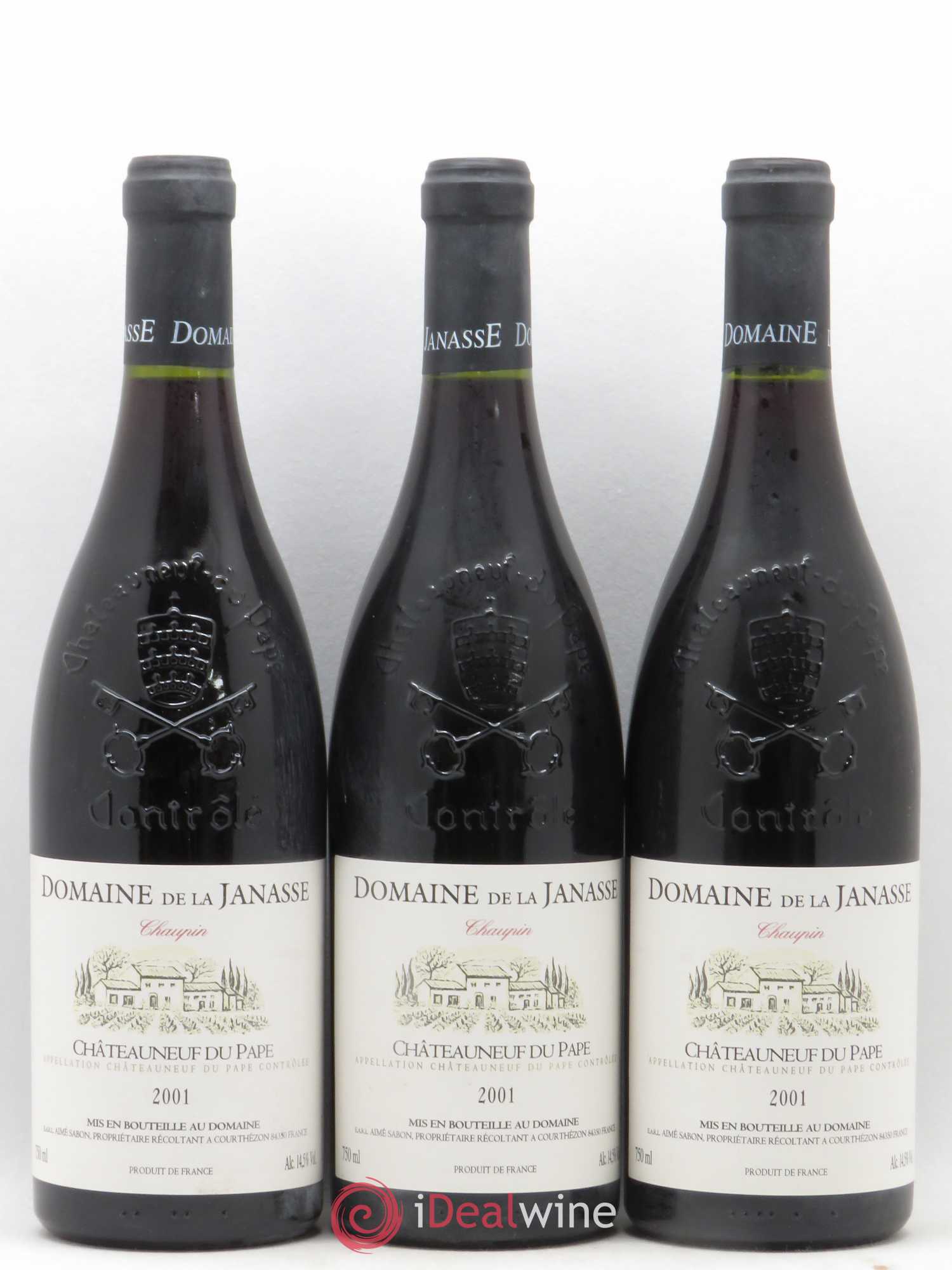 Châteauneuf-du-Pape Cuvée Chaupin La Janasse (Domaine de) 2001 - Lot de 3 bouteilles - 0