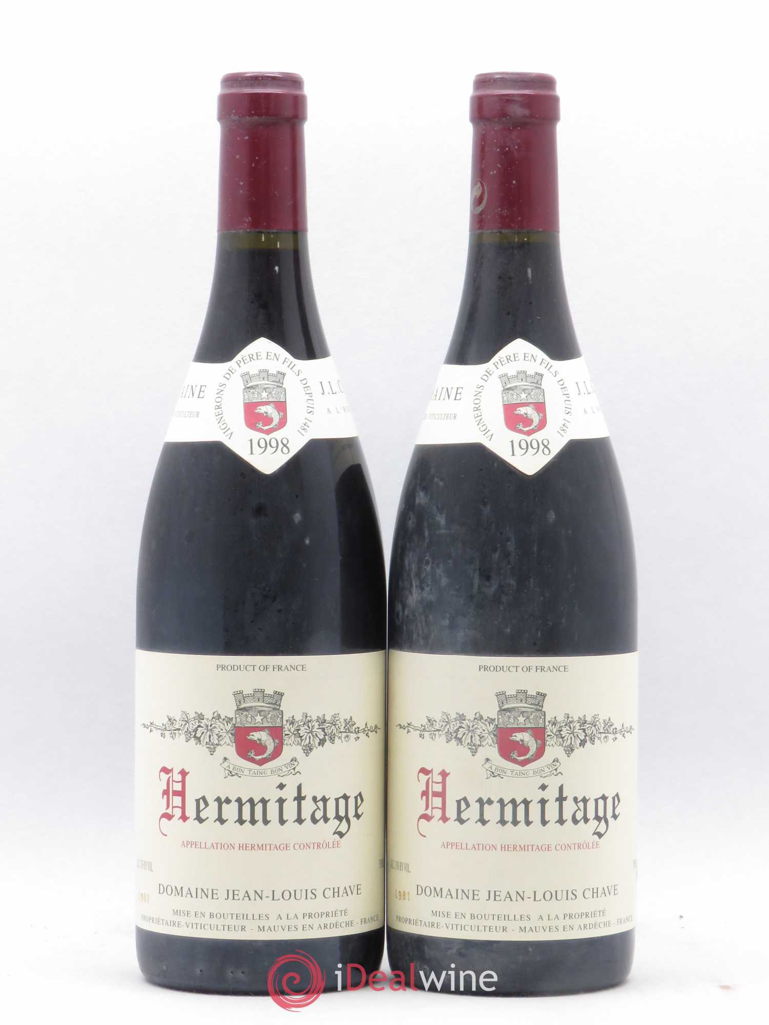 Hermitage Jean-Louis Chave 1998 - Lot de 2 bouteilles - 0