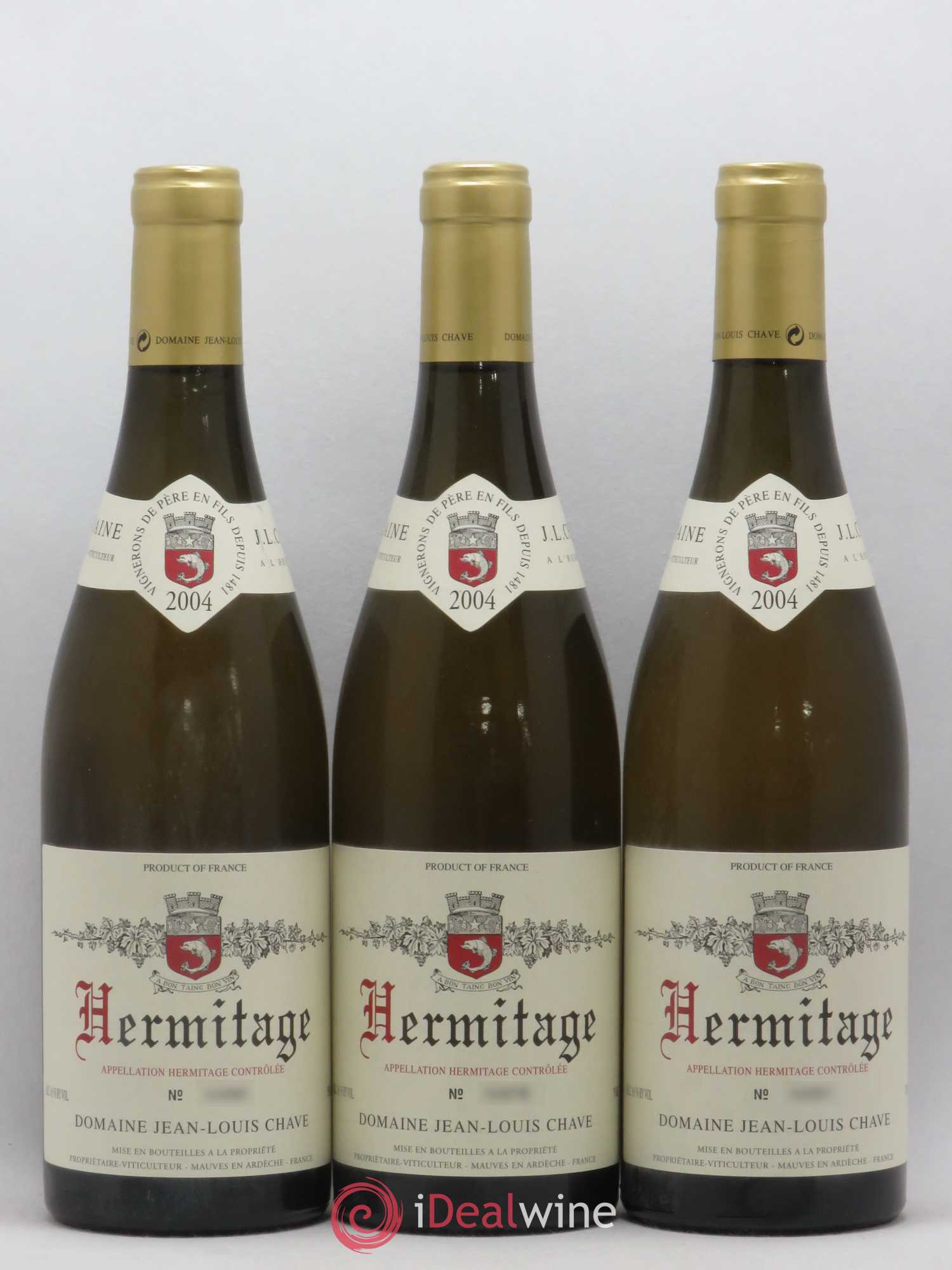 Hermitage Jean-Louis Chave 2004 - Lot de 3 bouteilles - 0