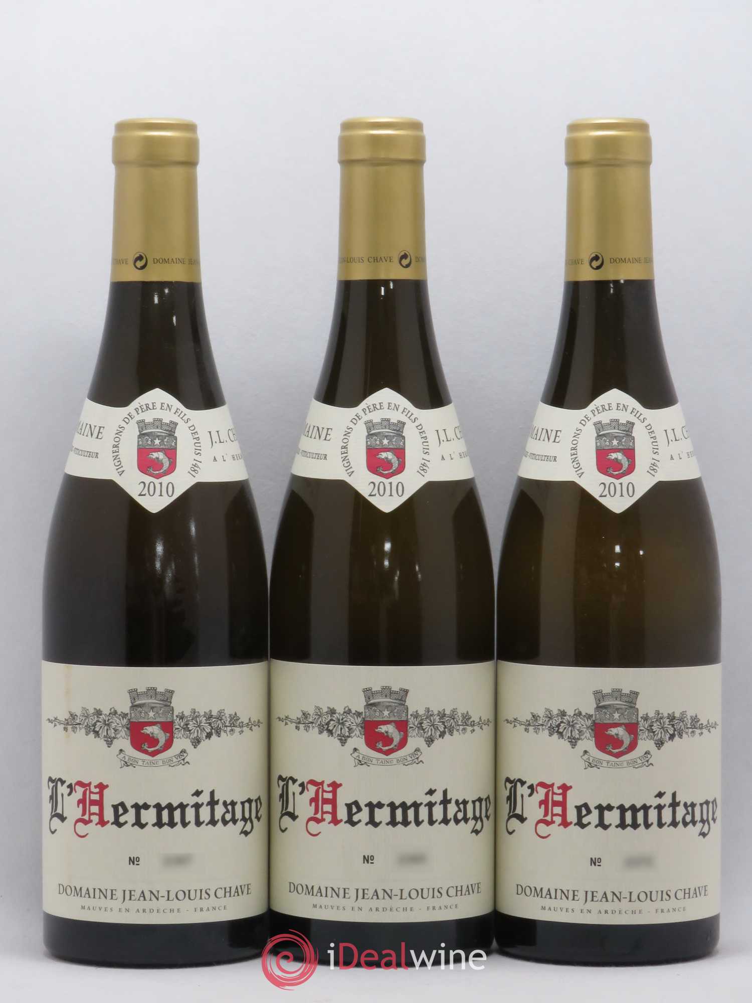 Hermitage Jean-Louis Chave 2010 - Lot de 3 bouteilles - 0