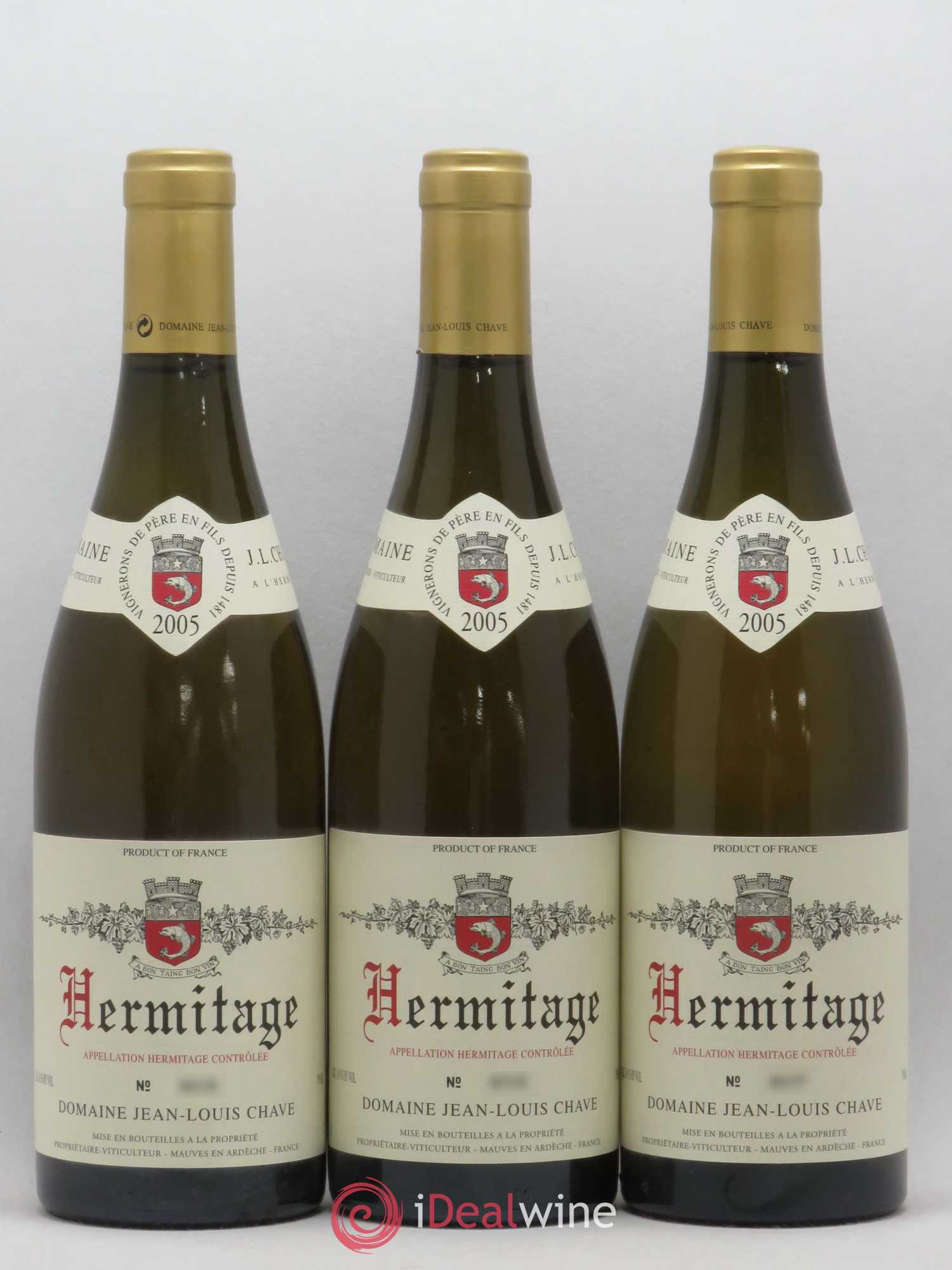 Hermitage Jean-Louis Chave 2005 - Lot de 3 bouteilles - 0