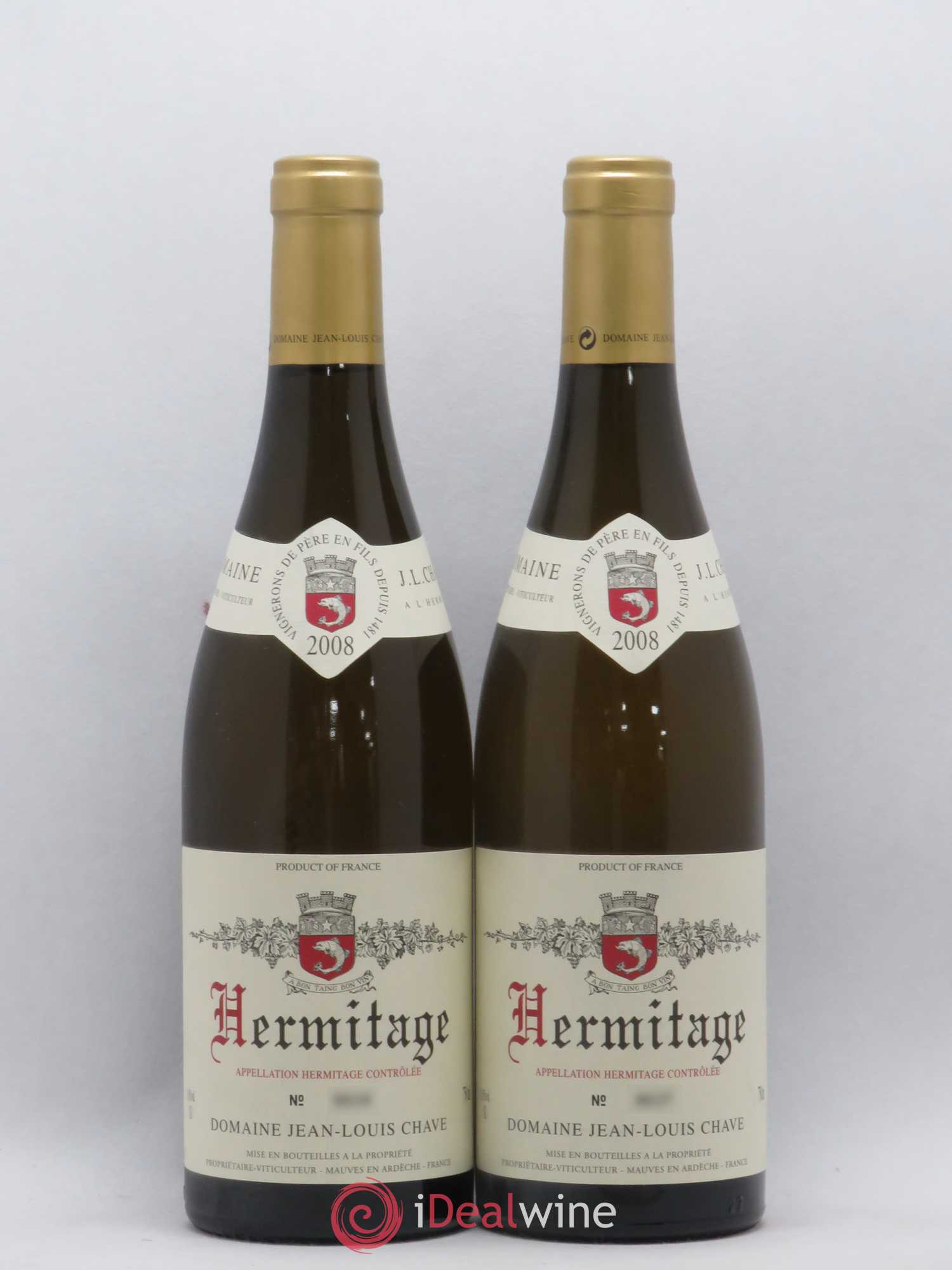 Hermitage Jean-Louis Chave 2008 - Lot de 2 bouteilles - 0