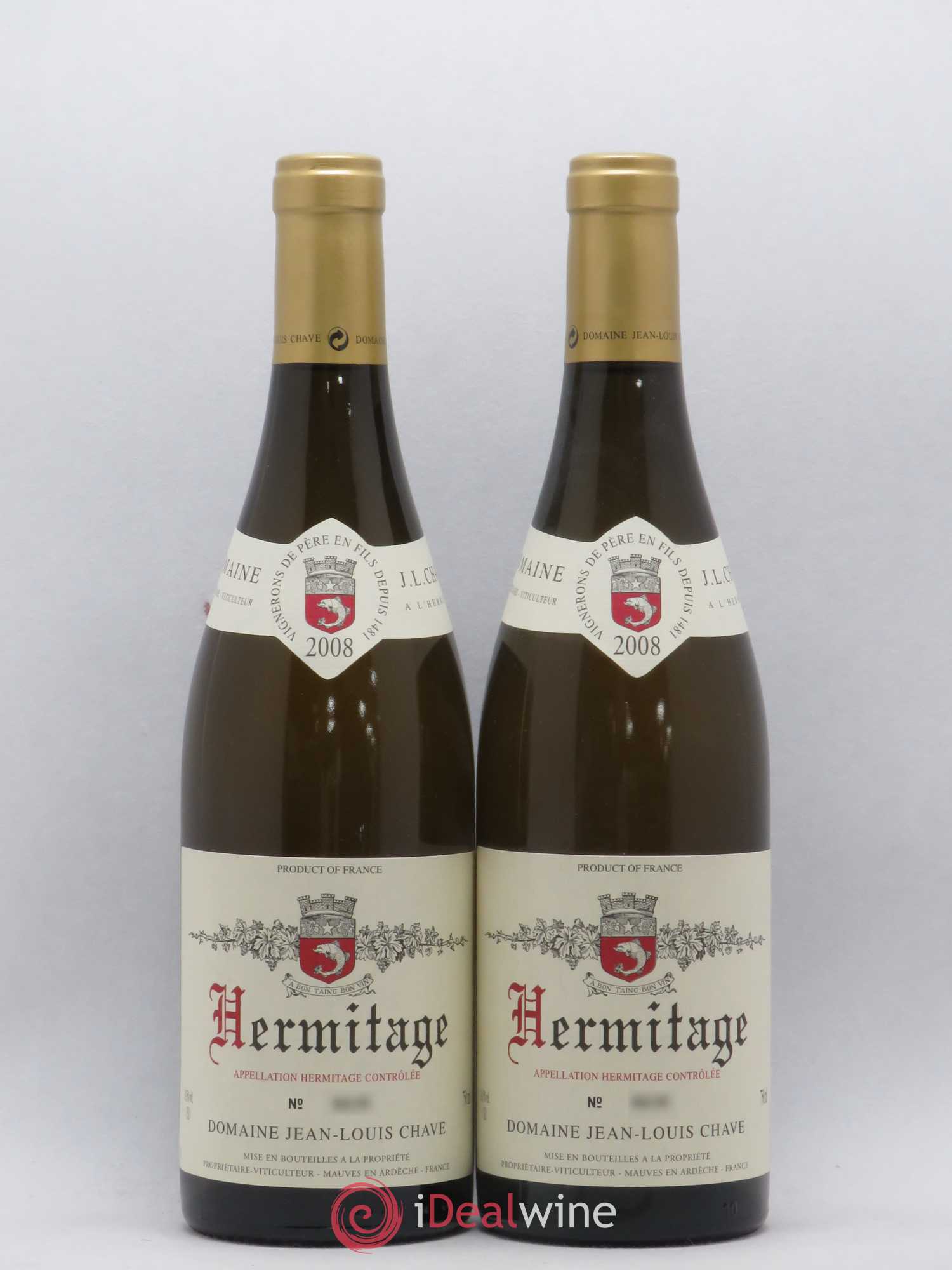 Hermitage Jean-Louis Chave 2008 - Lot de 2 bouteilles - 0