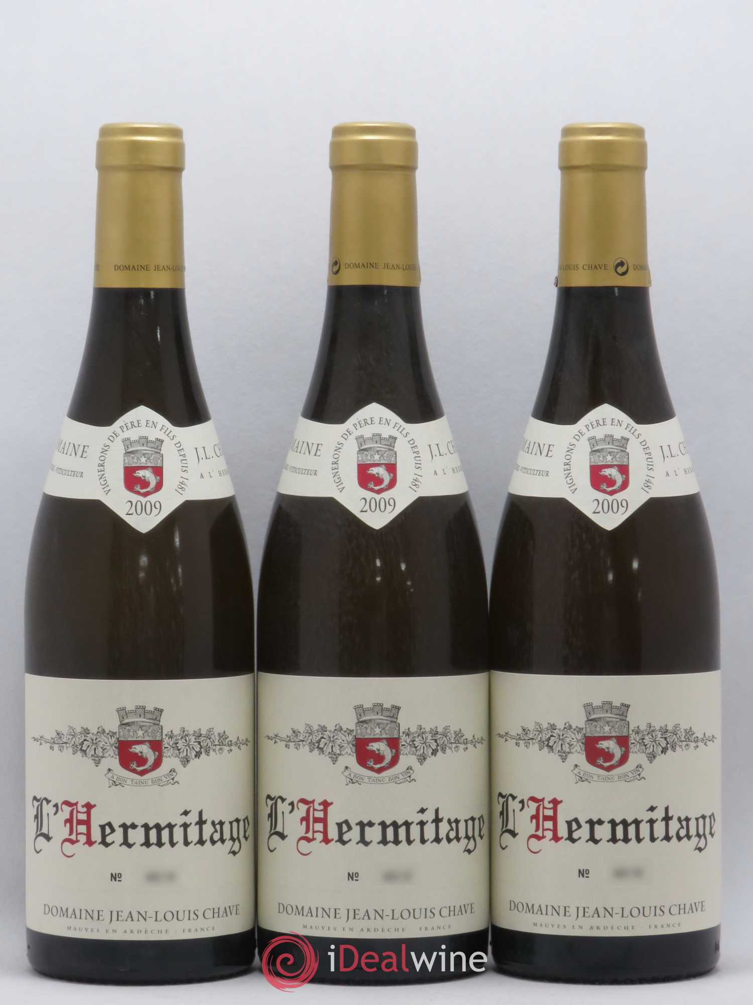 Hermitage Jean-Louis Chave 2009 - Lot de 3 bouteilles - 0