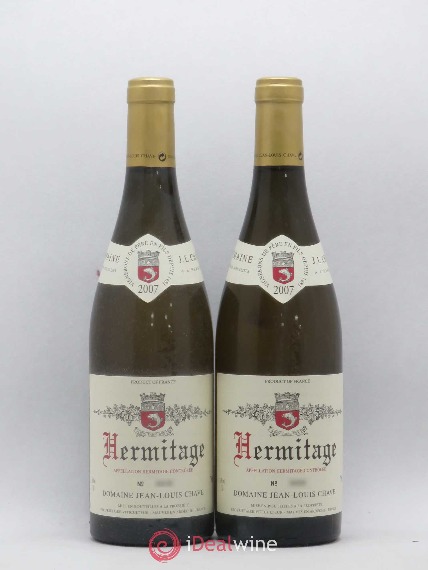 Hermitage Jean-Louis Chave 2007 - Lot de 2 bouteilles - 0