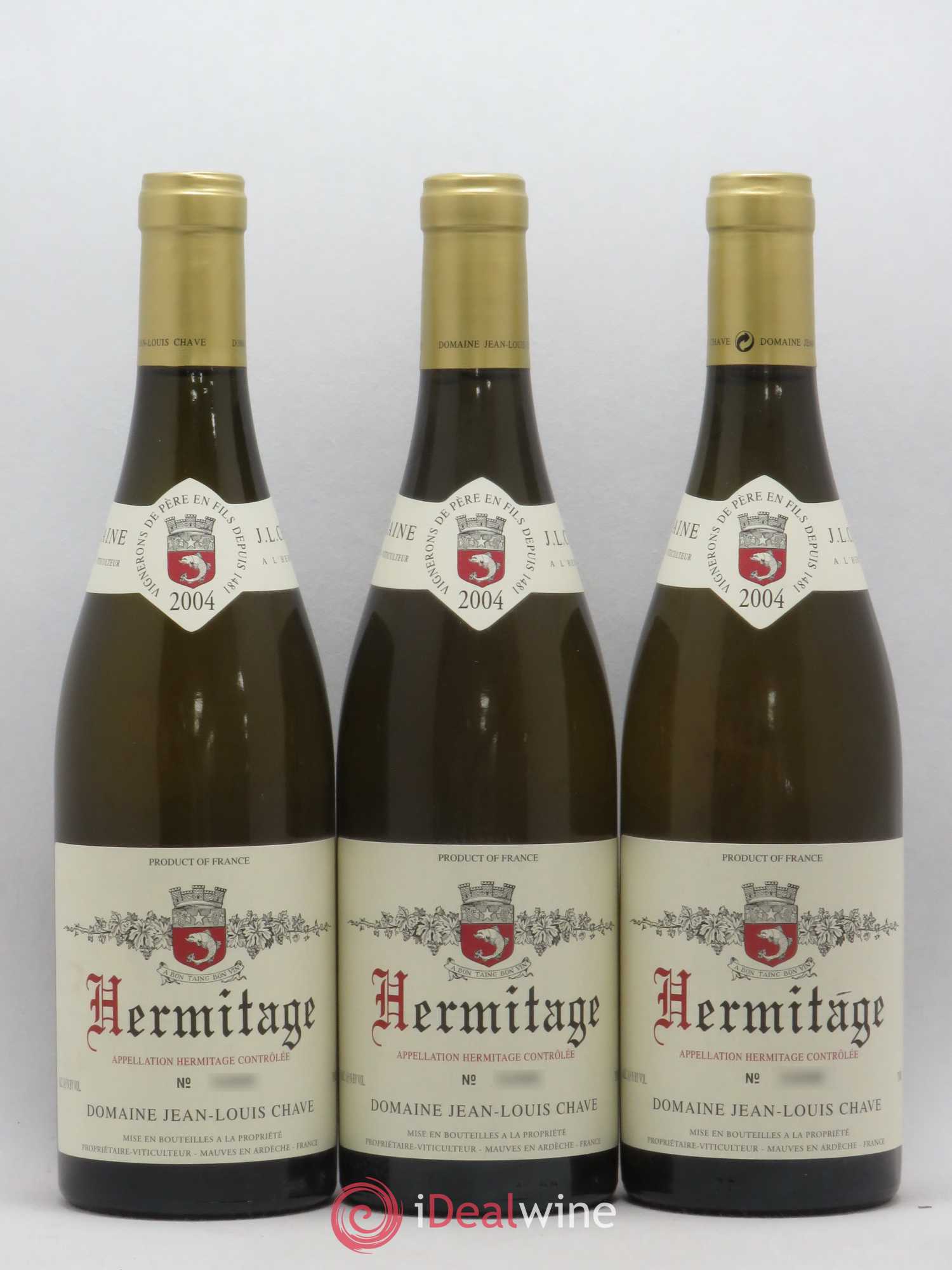 Hermitage Jean-Louis Chave 2004 - Lot de 3 bouteilles - 0