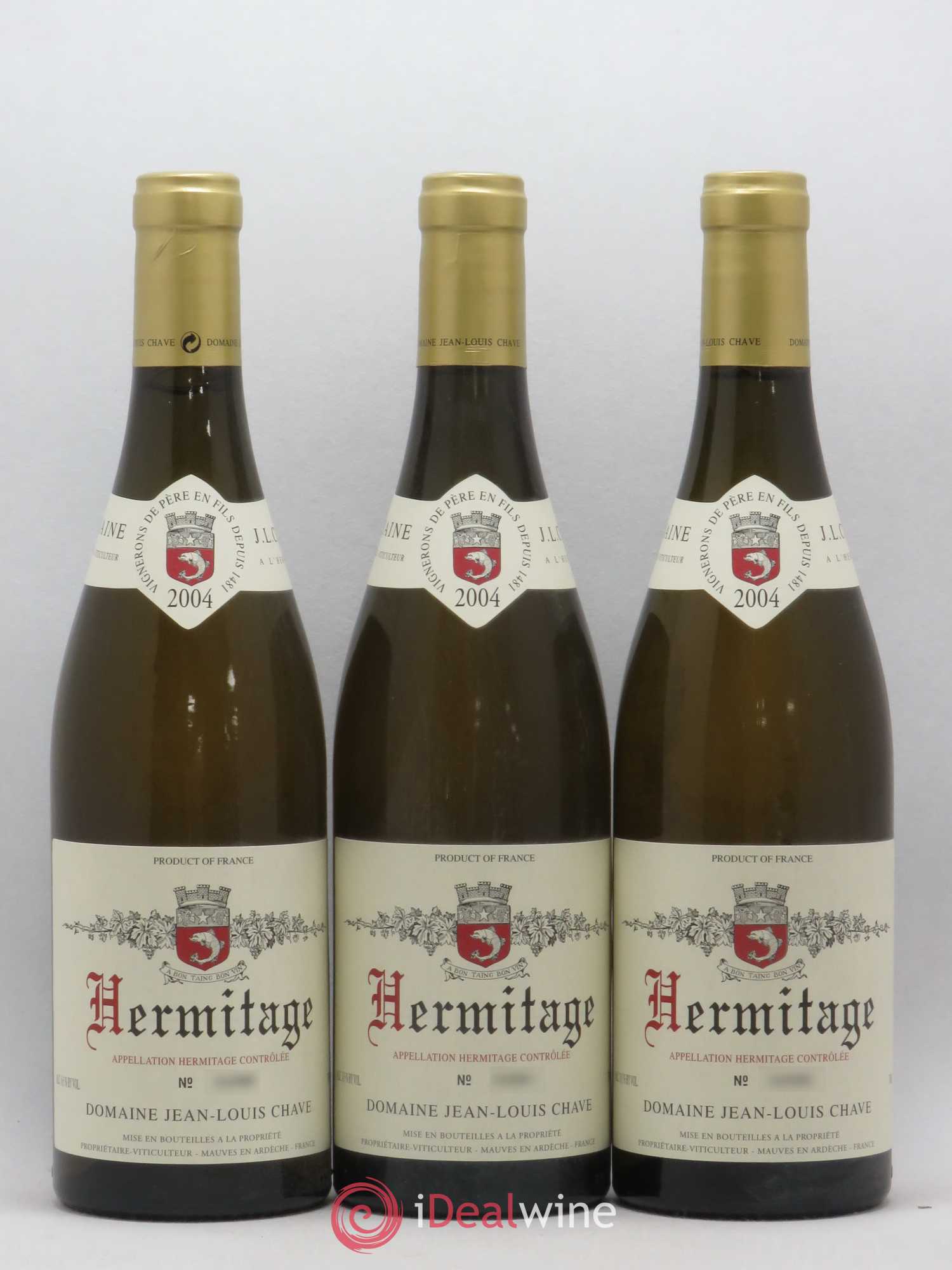 Hermitage Jean-Louis Chave 2004 - Lot de 3 bouteilles - 0