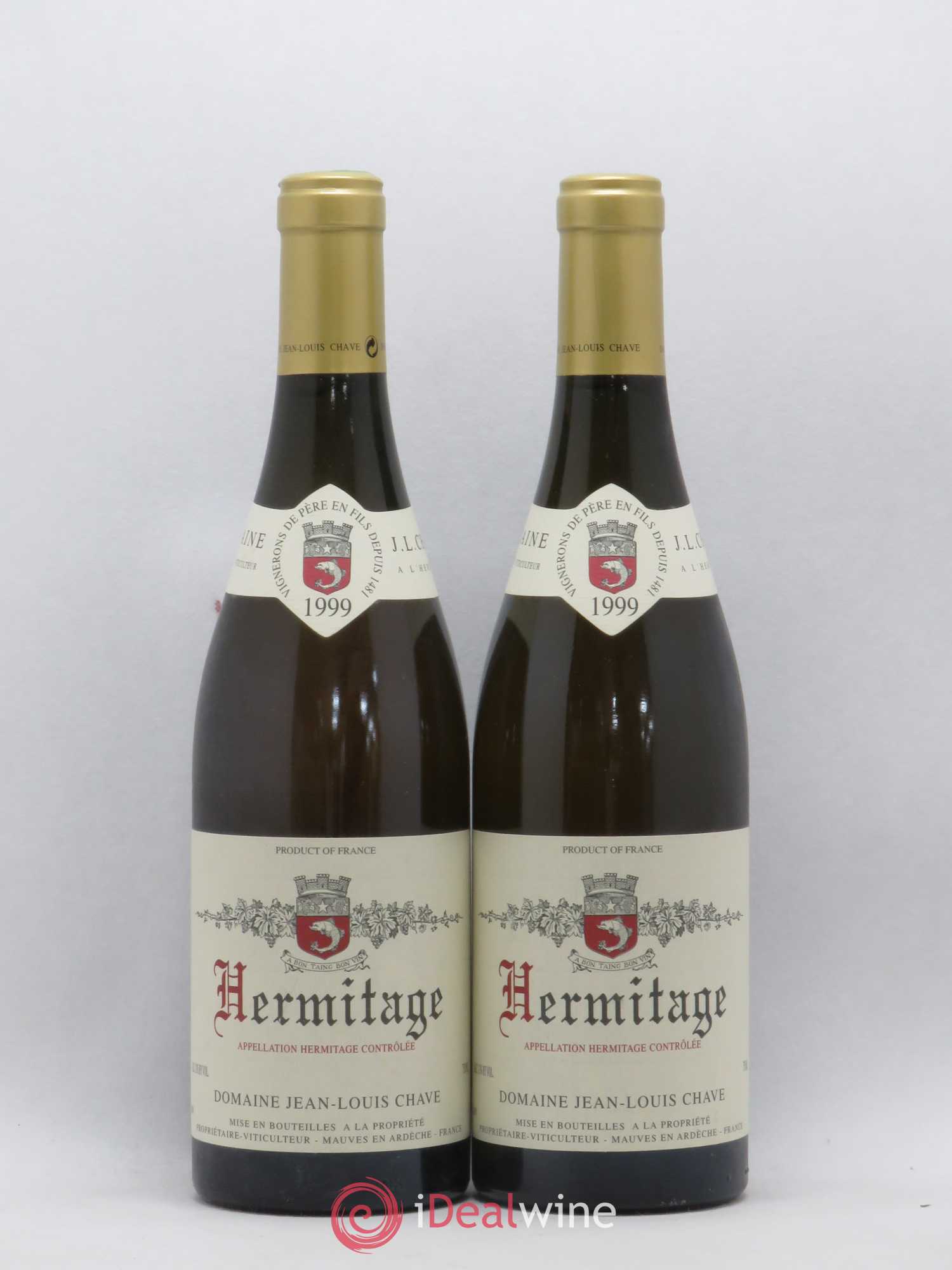 Hermitage Jean-Louis Chave 1999 - Lot de 2 bouteilles - 0