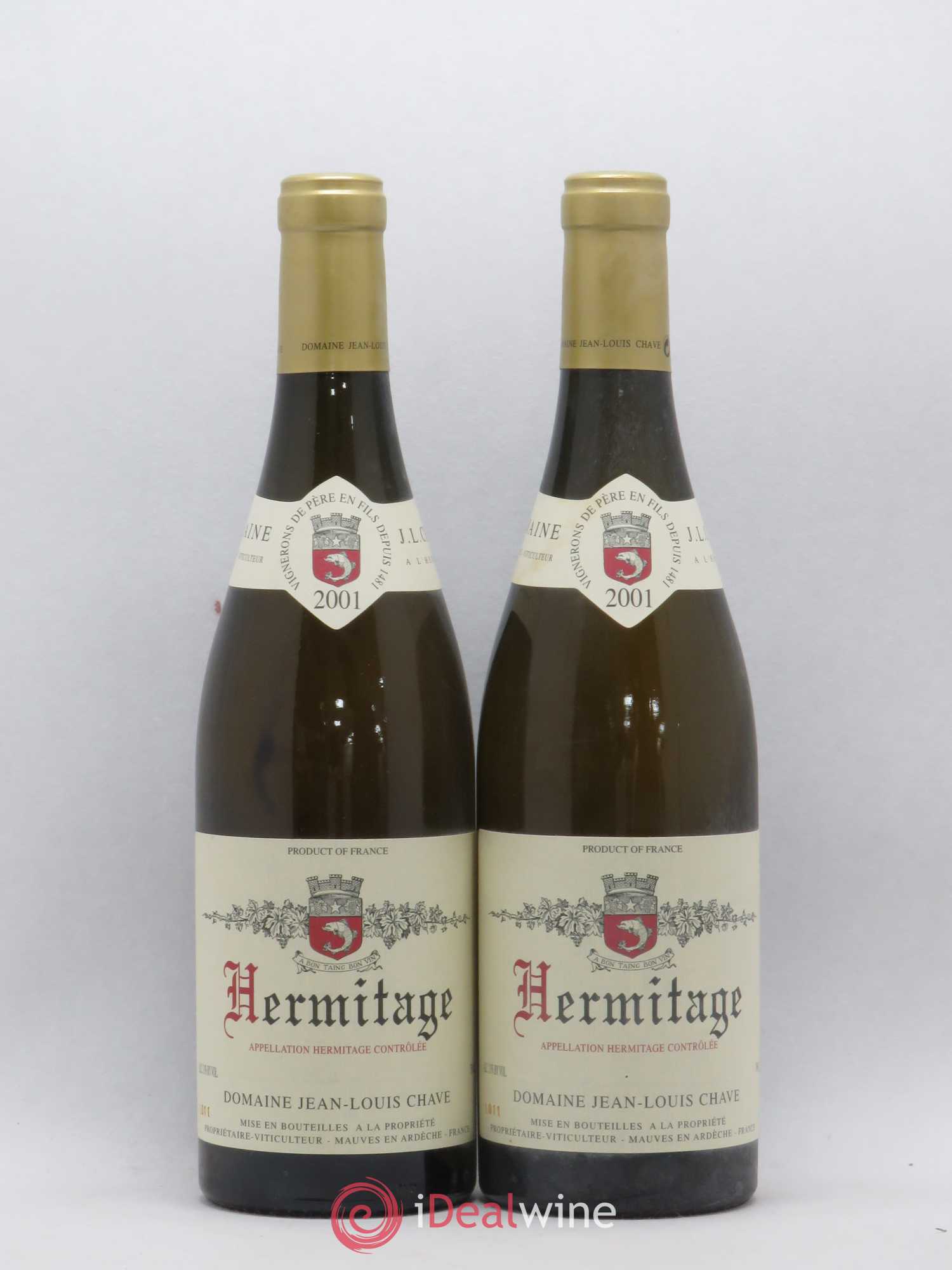 Hermitage Jean-Louis Chave 2001 - Lot de 2 bouteilles - 0