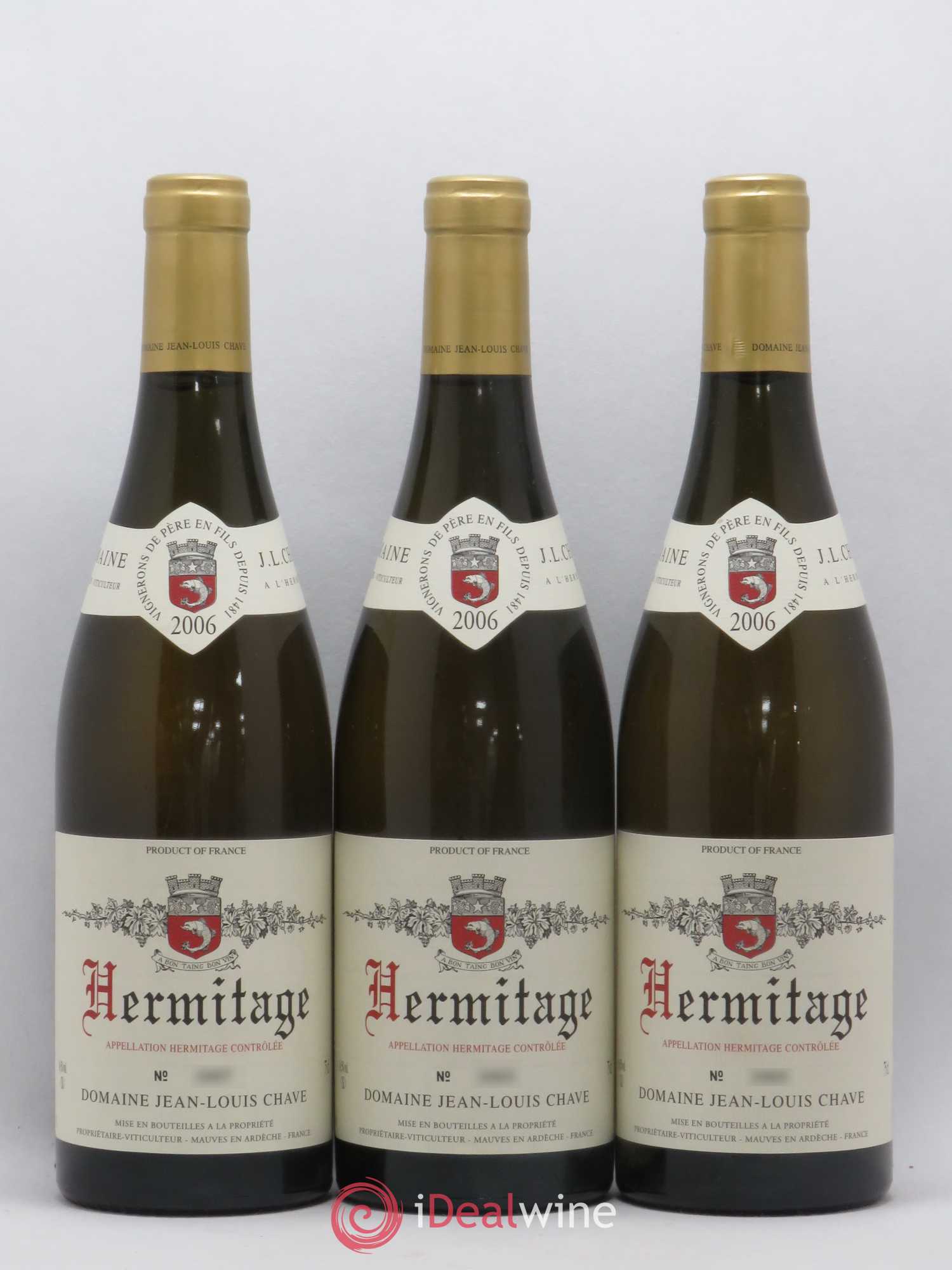 Hermitage Jean-Louis Chave 2006 - Lot de 3 bouteilles - 0