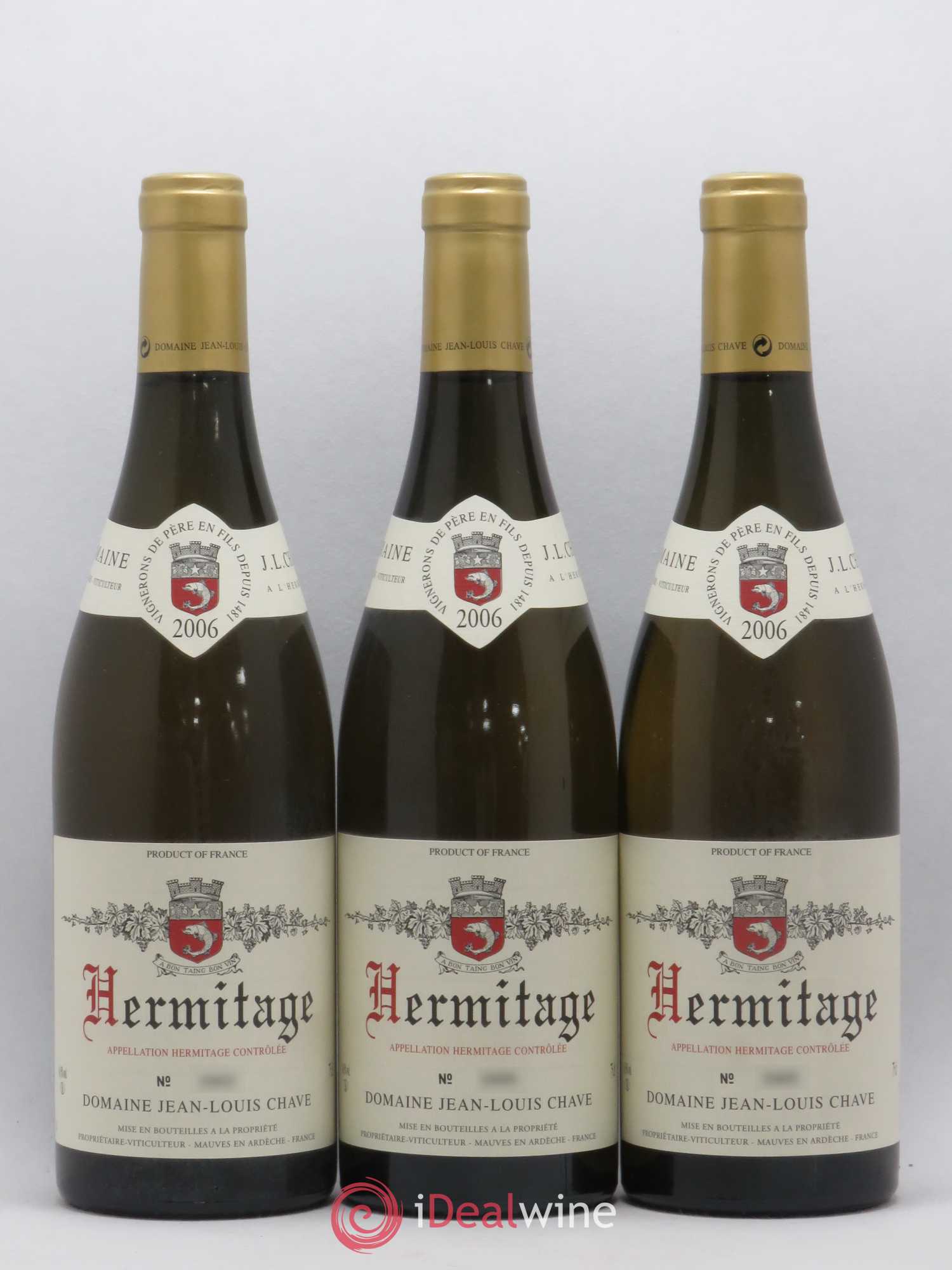 Hermitage Jean-Louis Chave 2006 - Lot de 3 bouteilles - 0