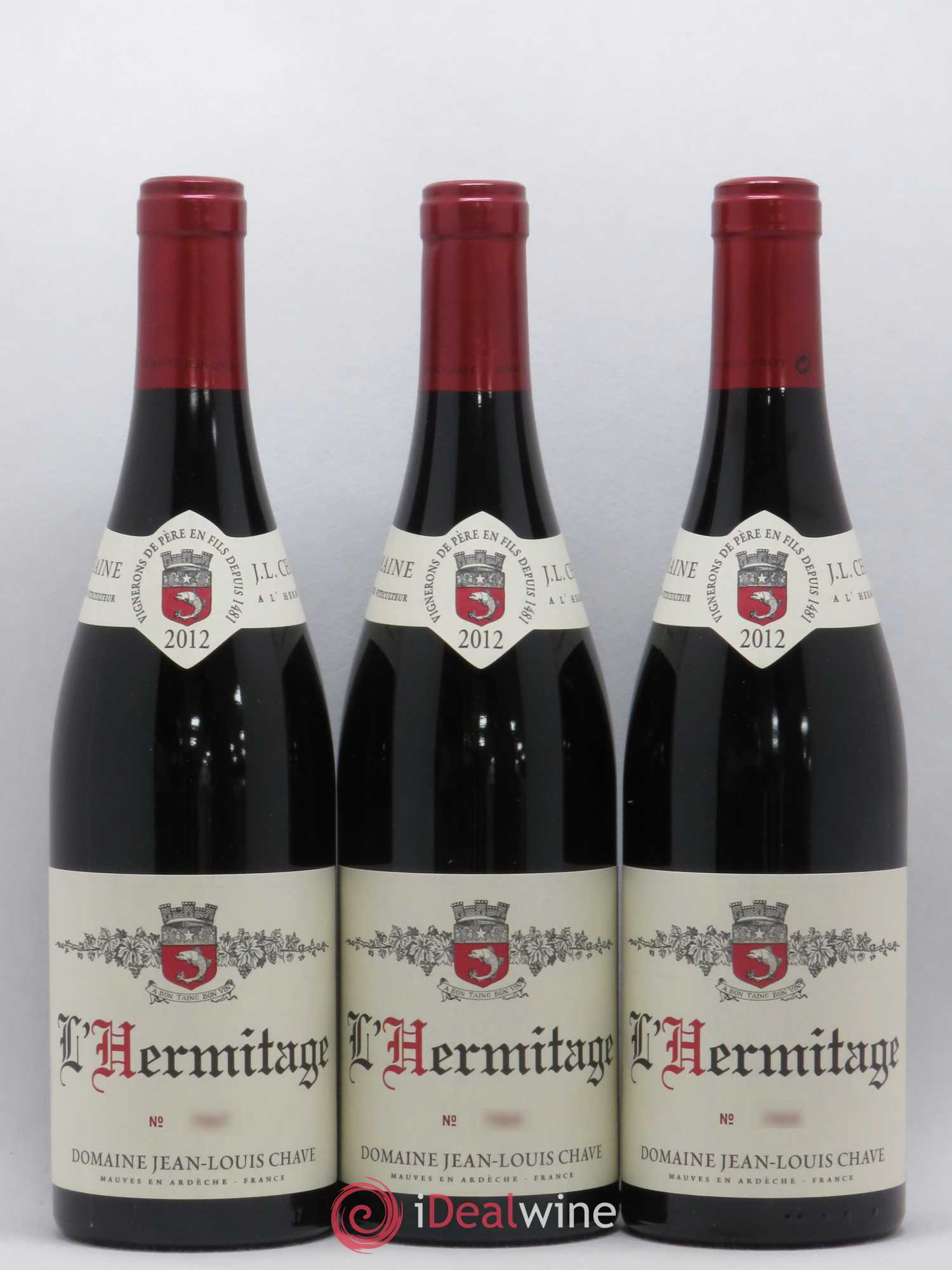 Hermitage Jean-Louis Chave 2012 - Lot de 6 bouteilles - 1