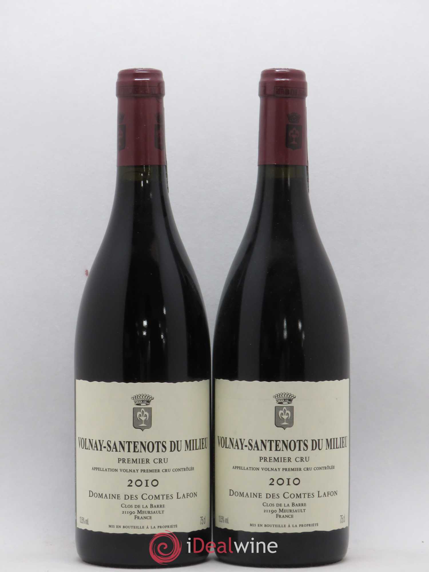 Volnay 1er Cru Santenots du Milieu Comtes Lafon (Domaine des) 2010 - Lot de 2 bouteilles - 0
