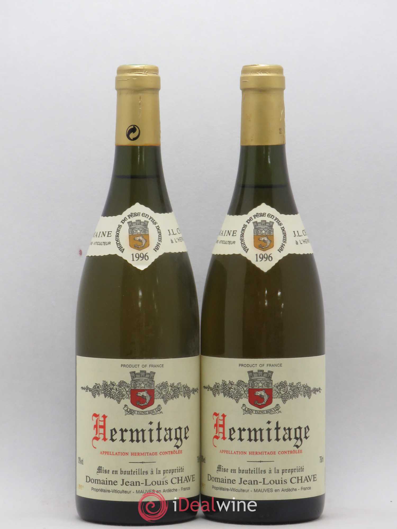 Hermitage Jean-Louis Chave 1996 - Lot de 2 bouteilles - 0
