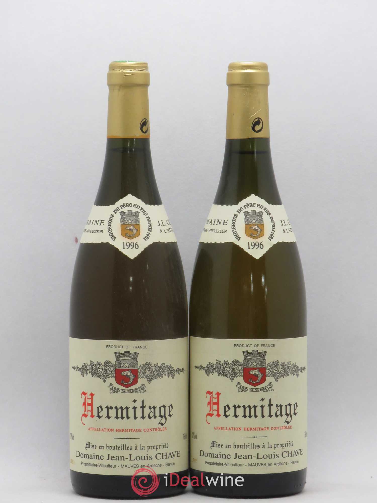 Hermitage Jean-Louis Chave 1996 - Lot de 2 bouteilles - 0