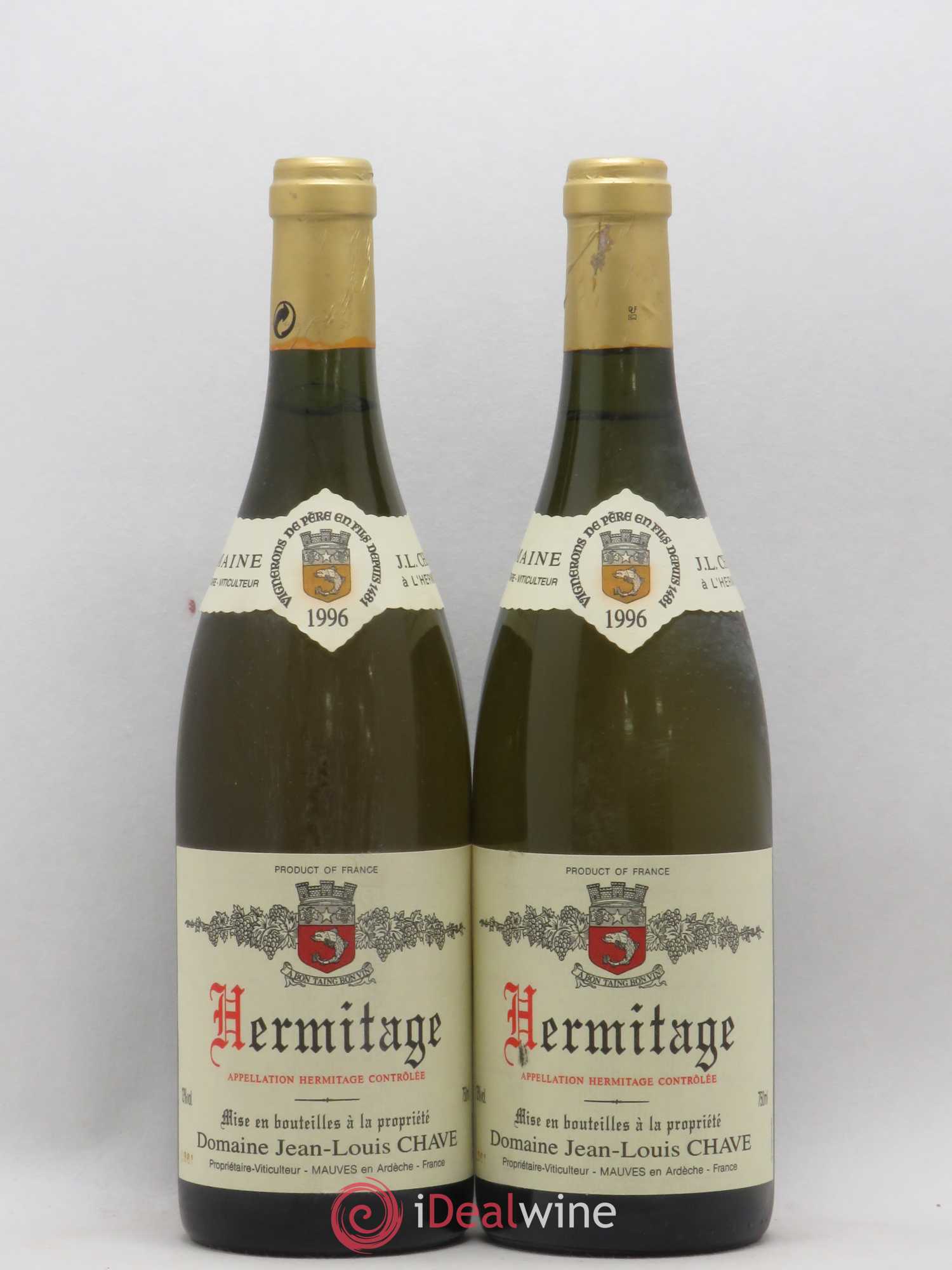 Hermitage Jean-Louis Chave 1996 - Lot de 2 bouteilles - 0