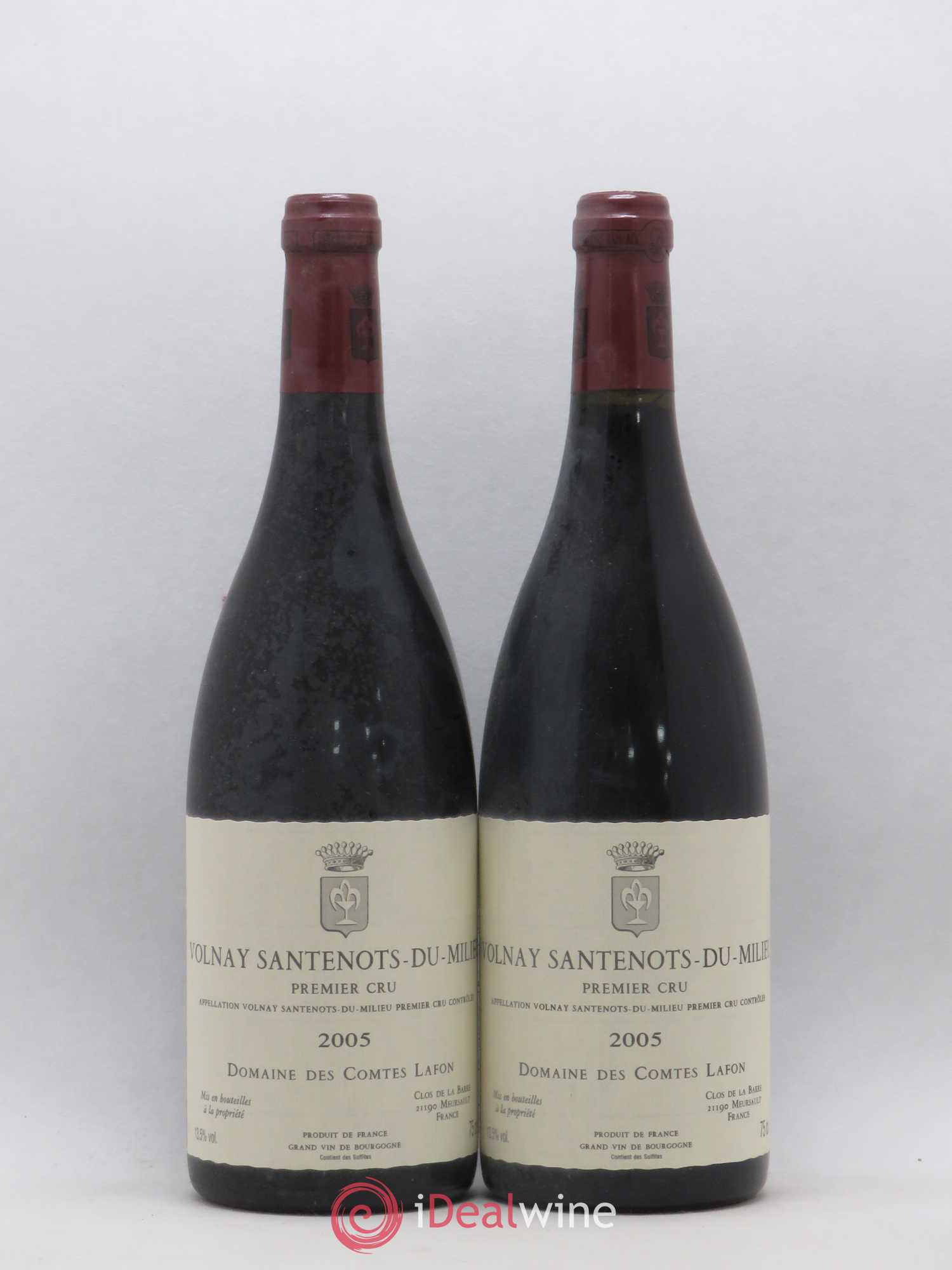 Volnay 1er Cru Santenots du Milieu Comtes Lafon (Domaine des) 2005 - Lot de 2 bouteilles - 0