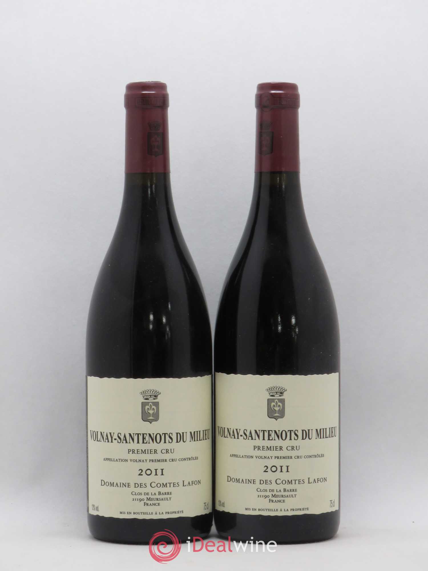 Volnay 1er Cru Santenots du Milieu Comtes Lafon (Domaine des) 2011 - Lot de 2 bouteilles - 0