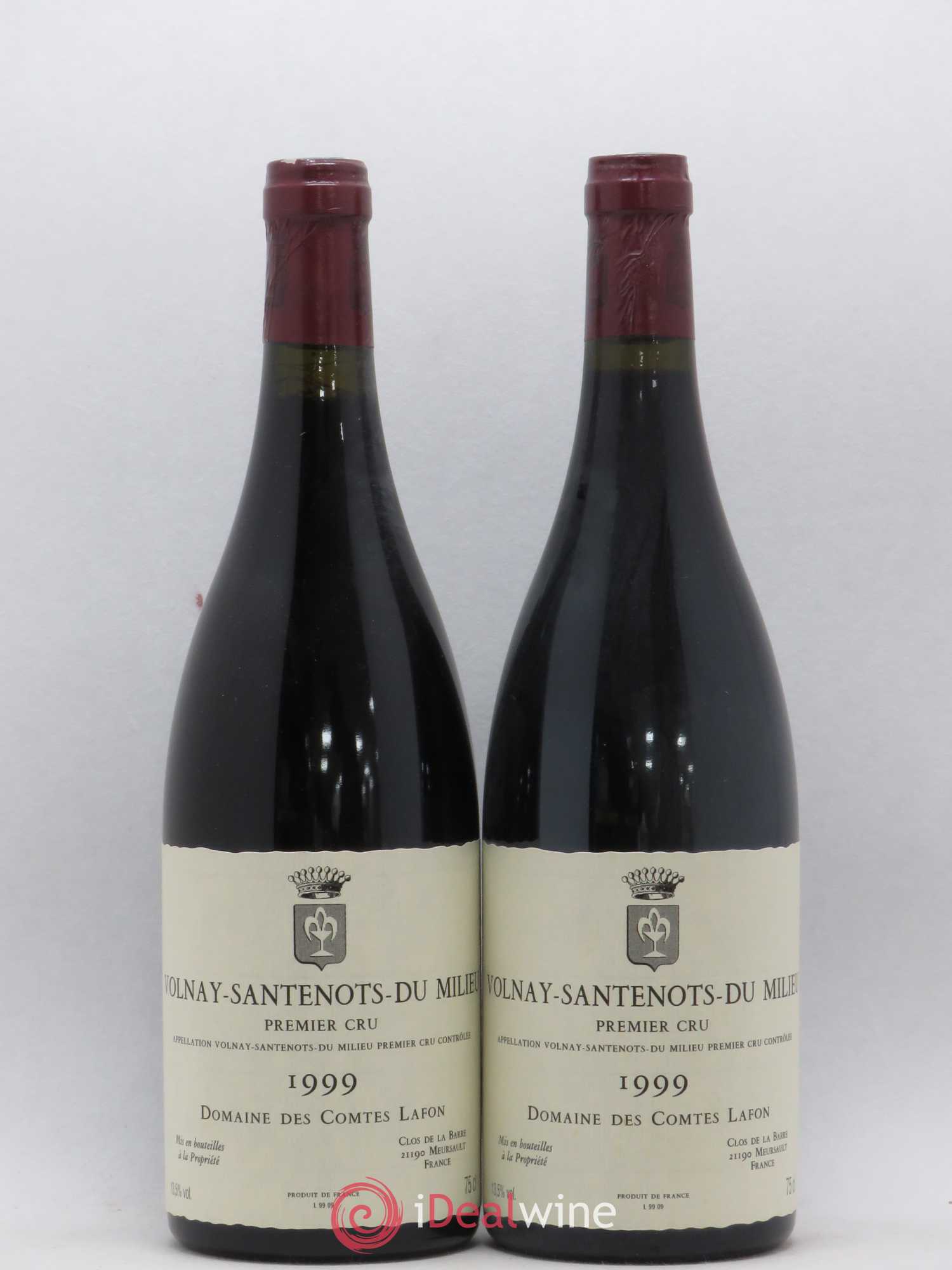 Volnay 1er Cru Santenots du Milieu Comtes Lafon (Domaine des) 1999 - Lot de 2 bouteilles - 0
