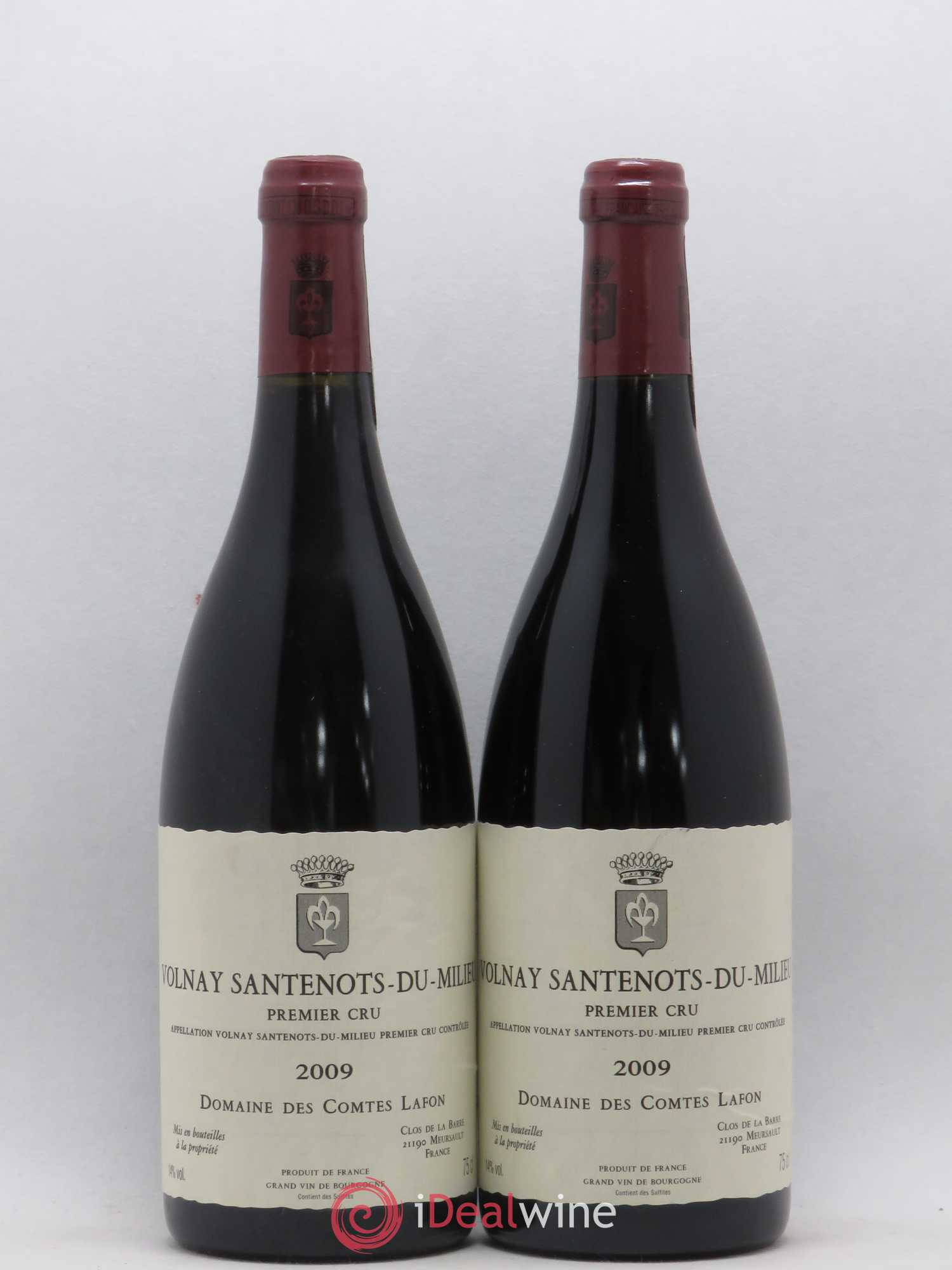 Volnay 1er Cru Santenots du Milieu Comtes Lafon (Domaine des) 2009 - Lot de 2 bouteilles - 0