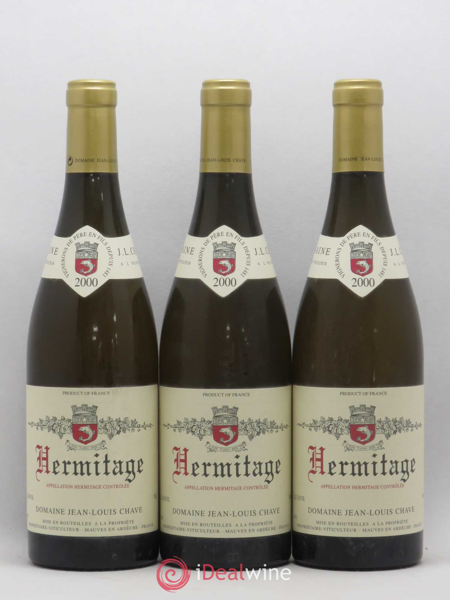 Hermitage Jean-Louis Chave 2000 - Lot de 3 bouteilles - 0