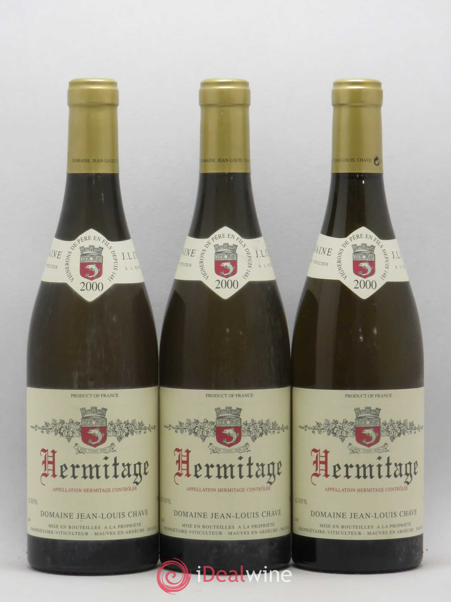 Hermitage Jean-Louis Chave 2000 - Lot de 3 bouteilles - 0