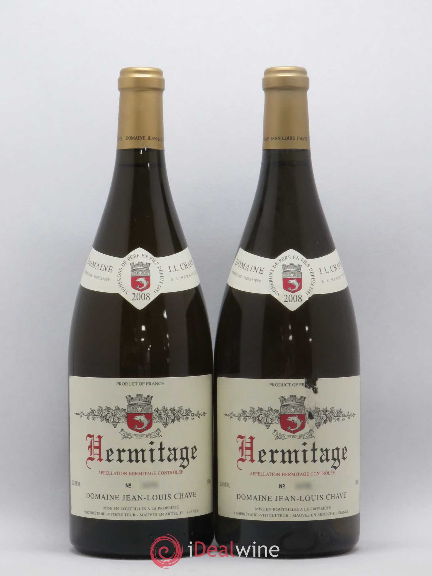 Hermitage Jean-Louis Chave 2008 - Lot de 2 magnums - 0