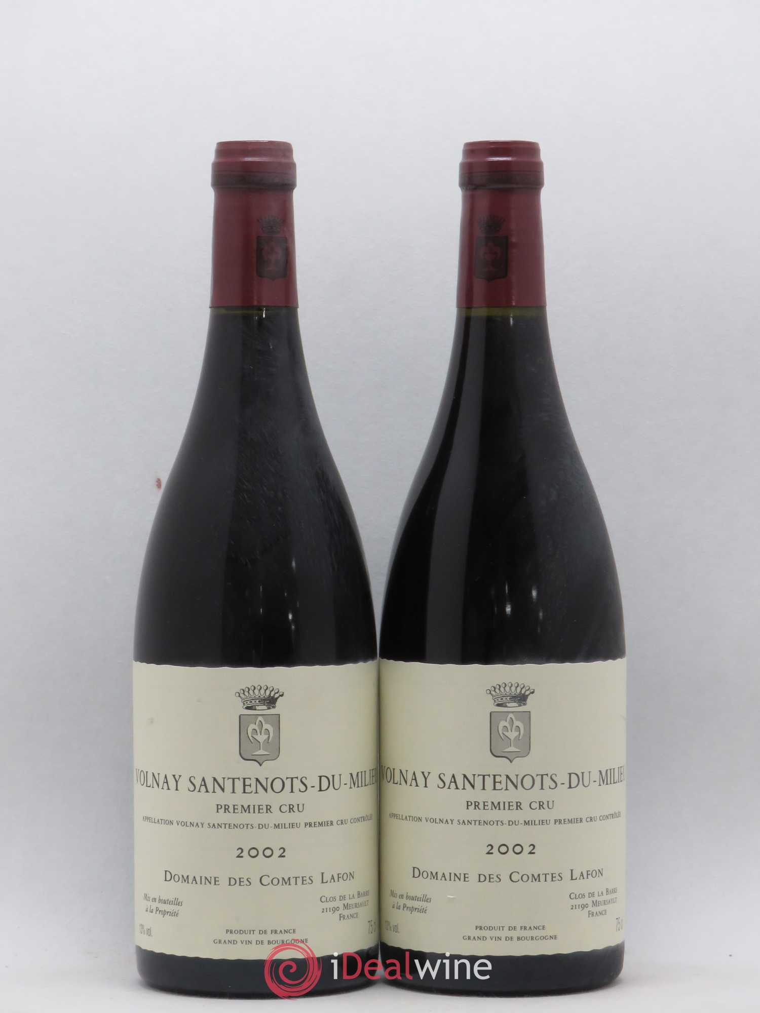 Volnay 1er Cru Santenots du Milieu Comtes Lafon (Domaine des) 2002 - Lot de 2 bouteilles - 0
