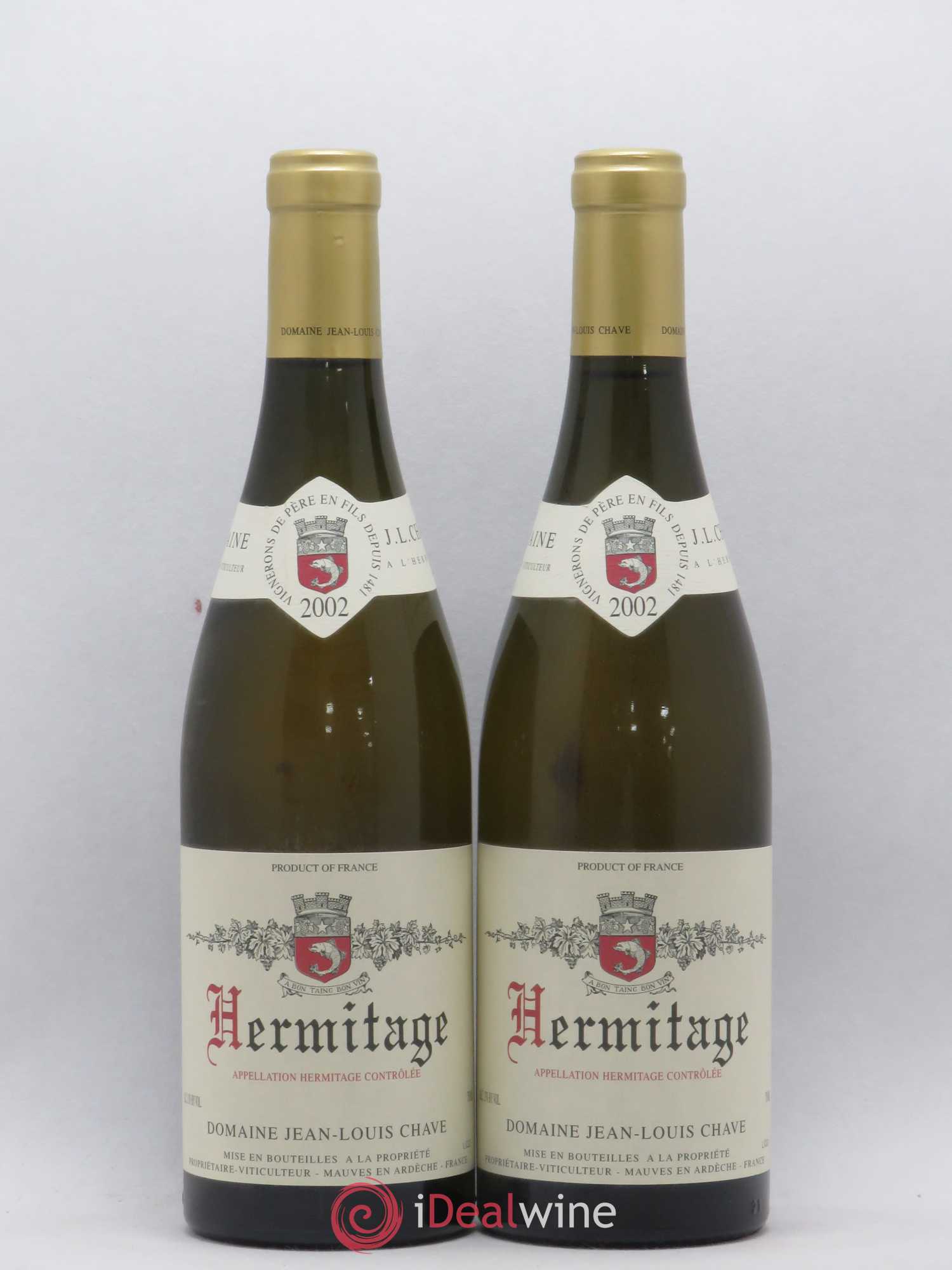 Hermitage Jean-Louis Chave 2002 - Lot de 2 bouteilles - 0