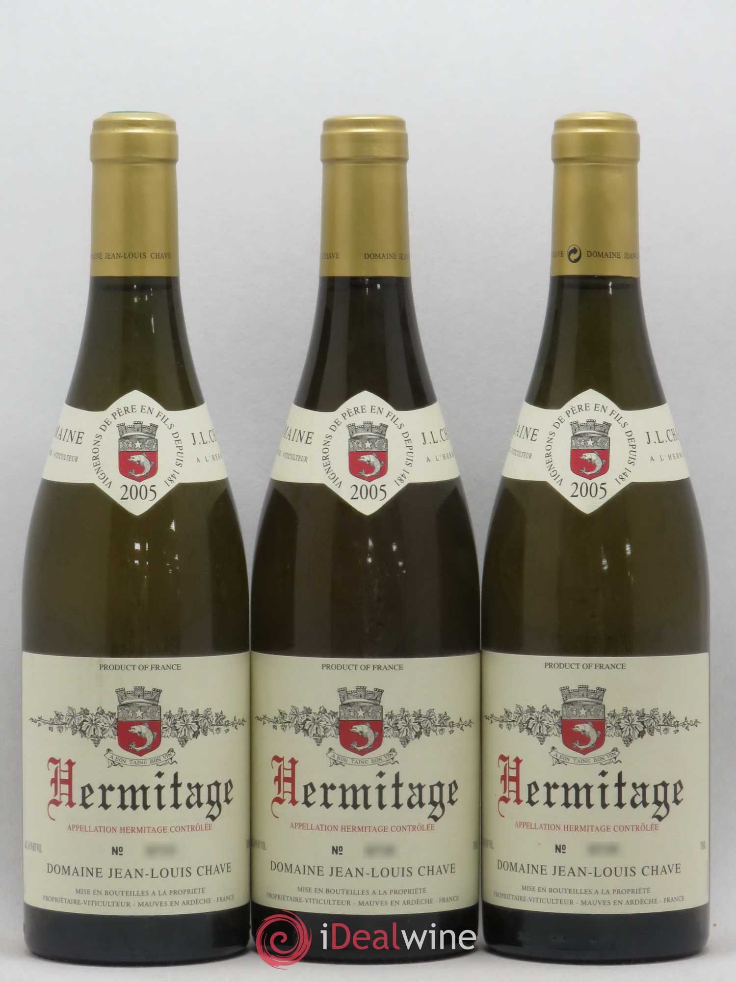 Hermitage Jean-Louis Chave 2005 - Lot de 3 bouteilles - 0