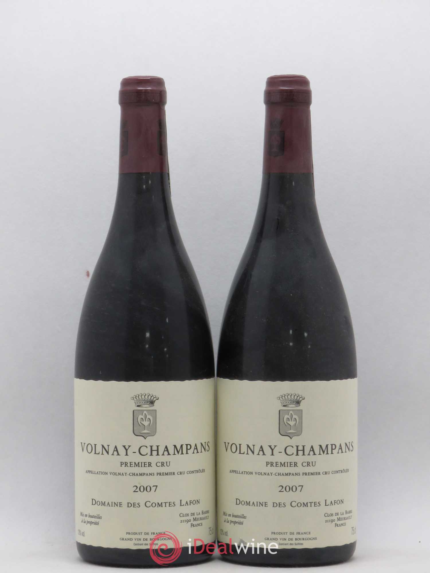 Volnay 1er Cru Champans Comtes Lafon (Domaine des) 2007 - Lot de 2 bouteilles - 0