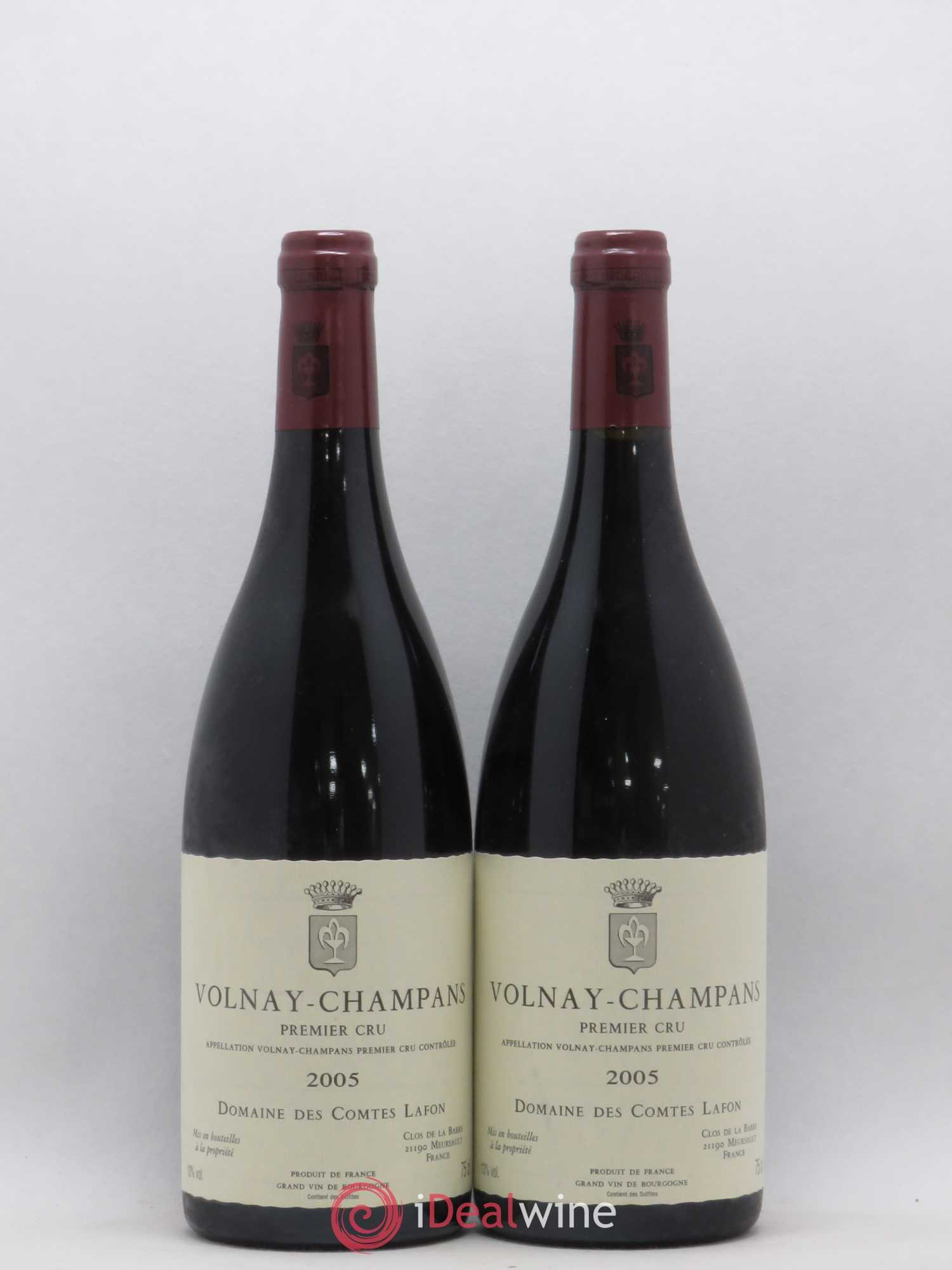 Volnay 1er Cru Champans Comtes Lafon (Domaine des) 2005 - Lot de 2 bouteilles - 0