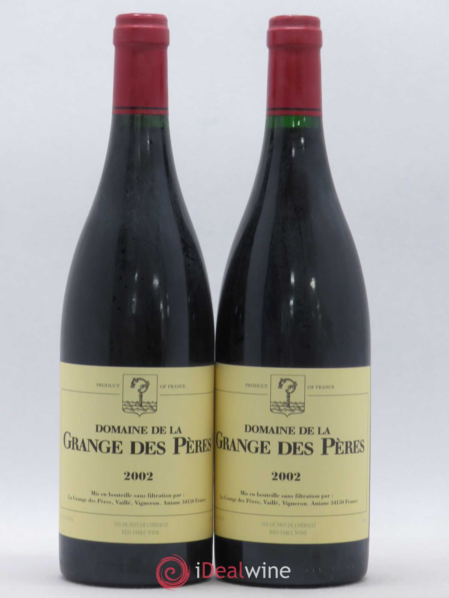 Pays d'Hérault Grange des Pères Laurent Vaillé 2002 - Lot de 2 bouteilles - 0