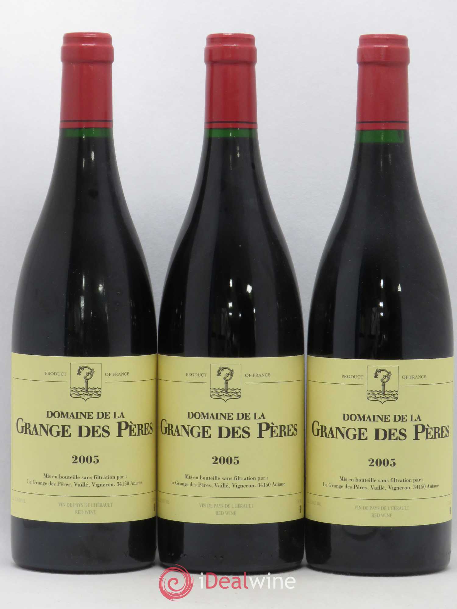 Pays d'Hérault Grange des Pères Laurent Vaillé 2005 - Lot de 3 bouteilles - 0