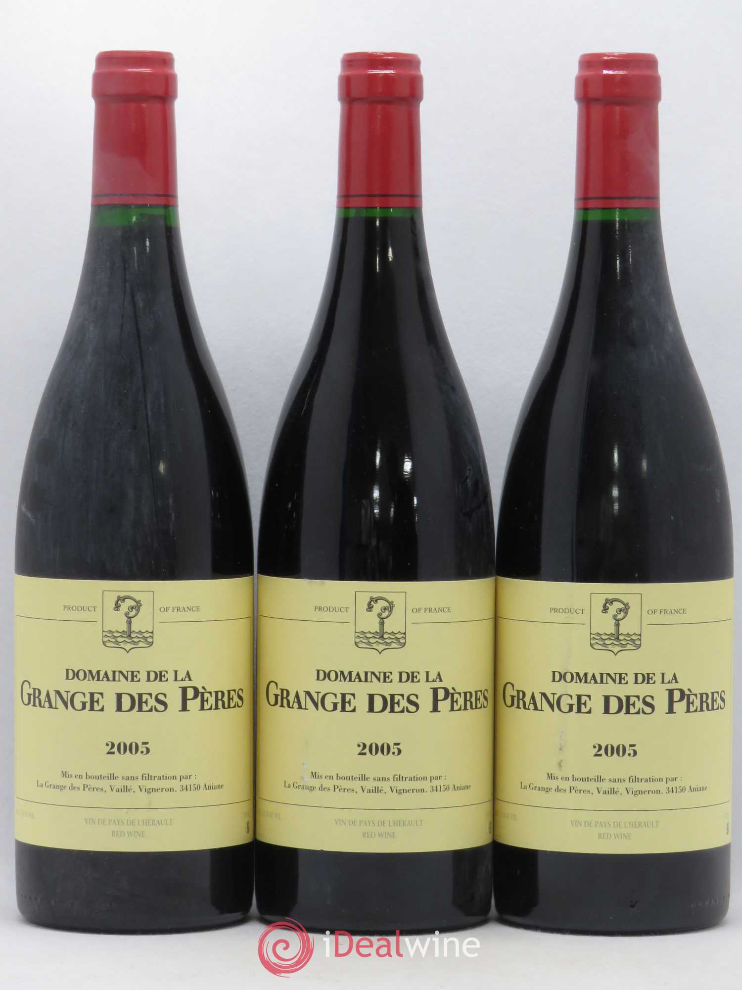 Pays d'Hérault Grange des Pères Laurent Vaillé 2005 - Lot de 3 bouteilles - 0