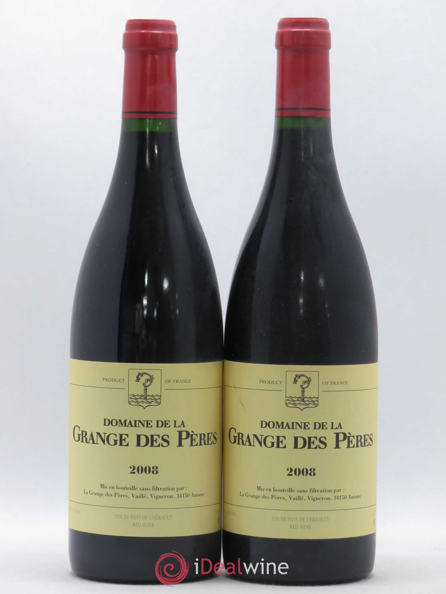 Pays d'Hérault Grange des Pères Laurent Vaillé 2008 - Lot de 2 bouteilles - 0