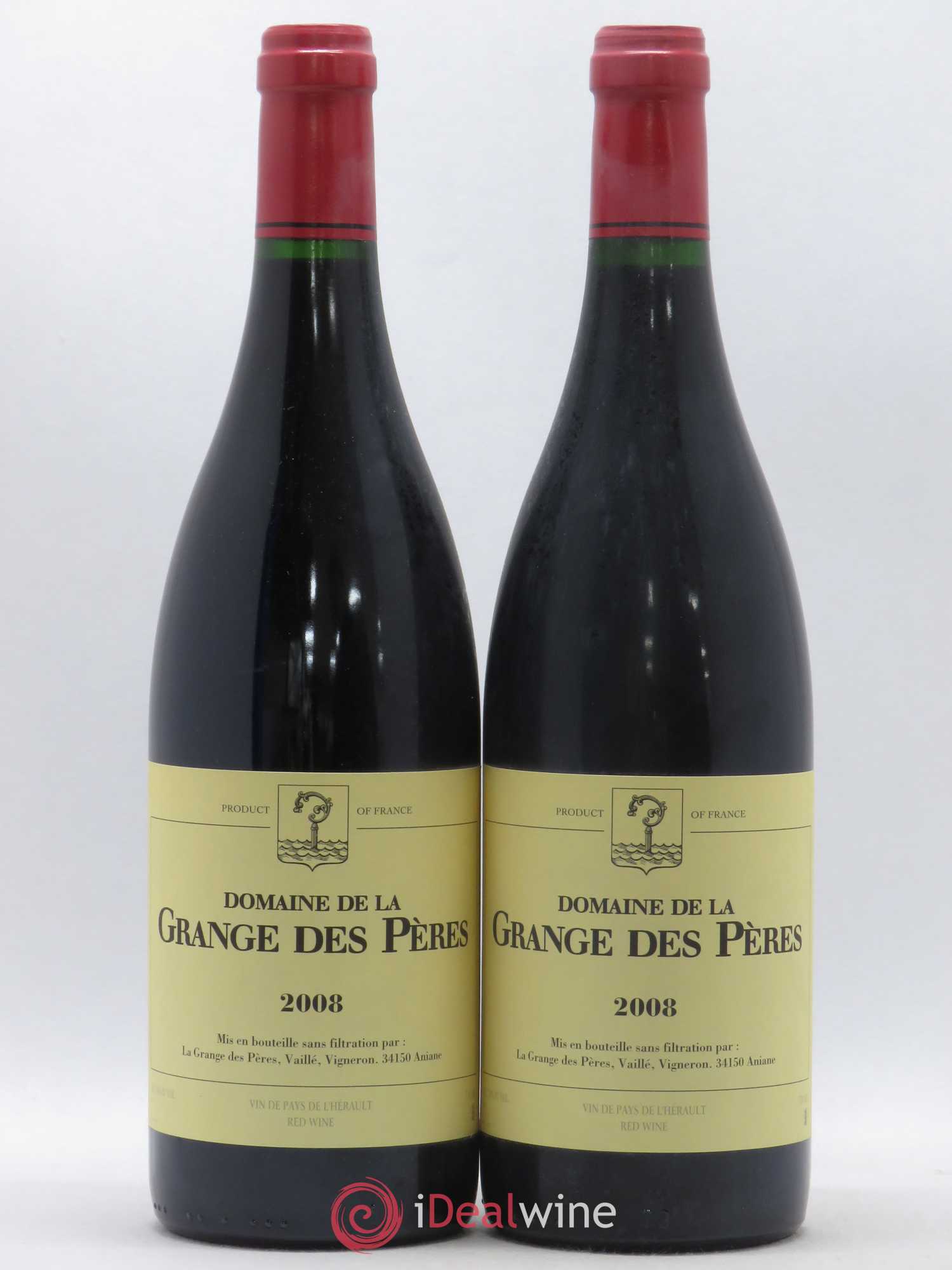 Pays d'Hérault Grange des Pères Laurent Vaillé 2008 - Lot de 2 bouteilles - 0